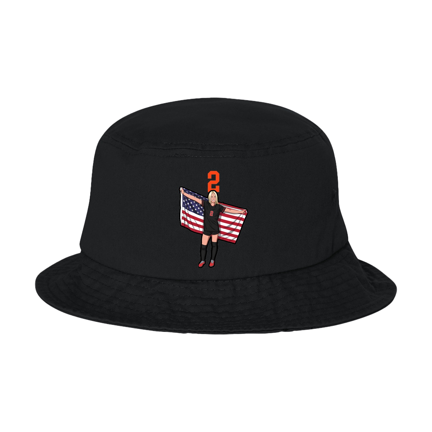 Bucket Cap — Number Top in Black