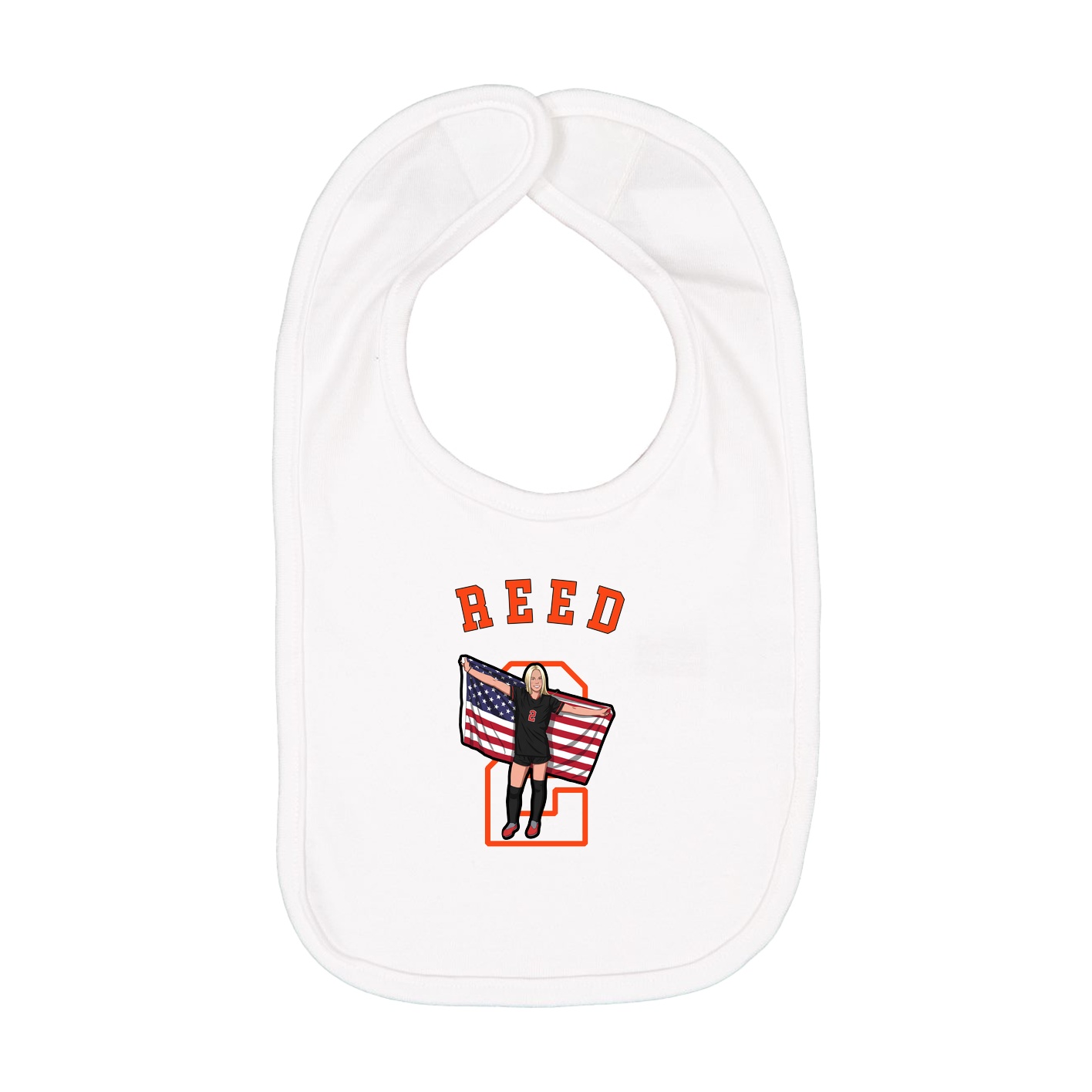 Infant Bib — Shirsey Arch in White