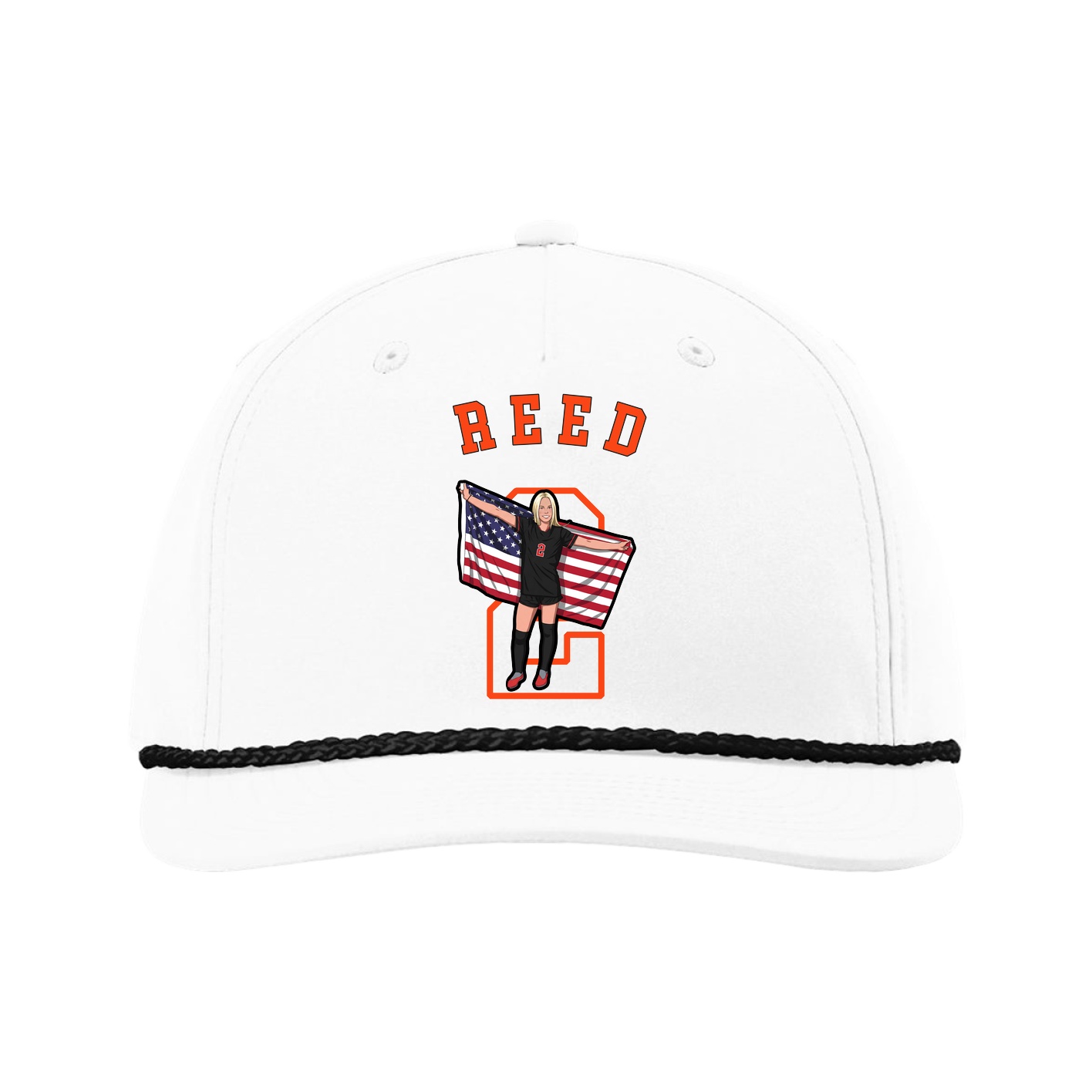 Five-Panel Classic Rope Cap — Shirsey Arch in White