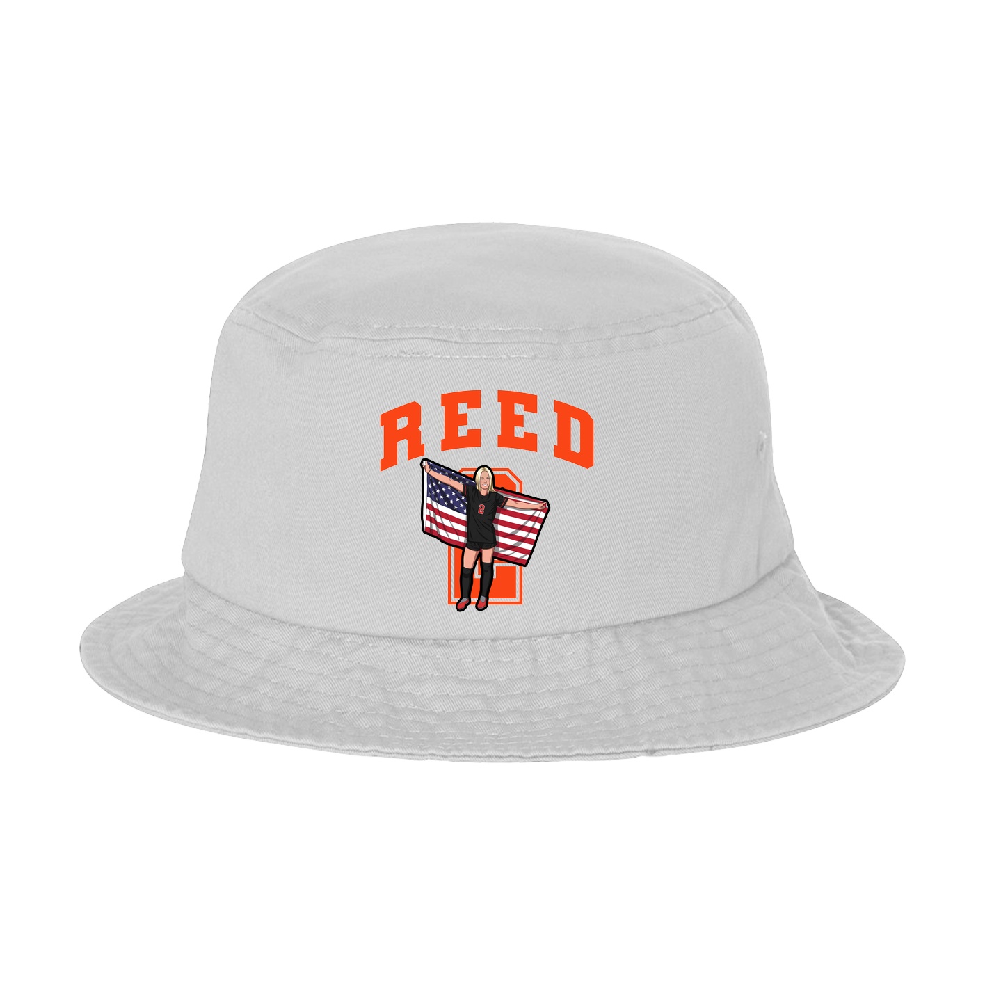 Bucket Cap — Number in White