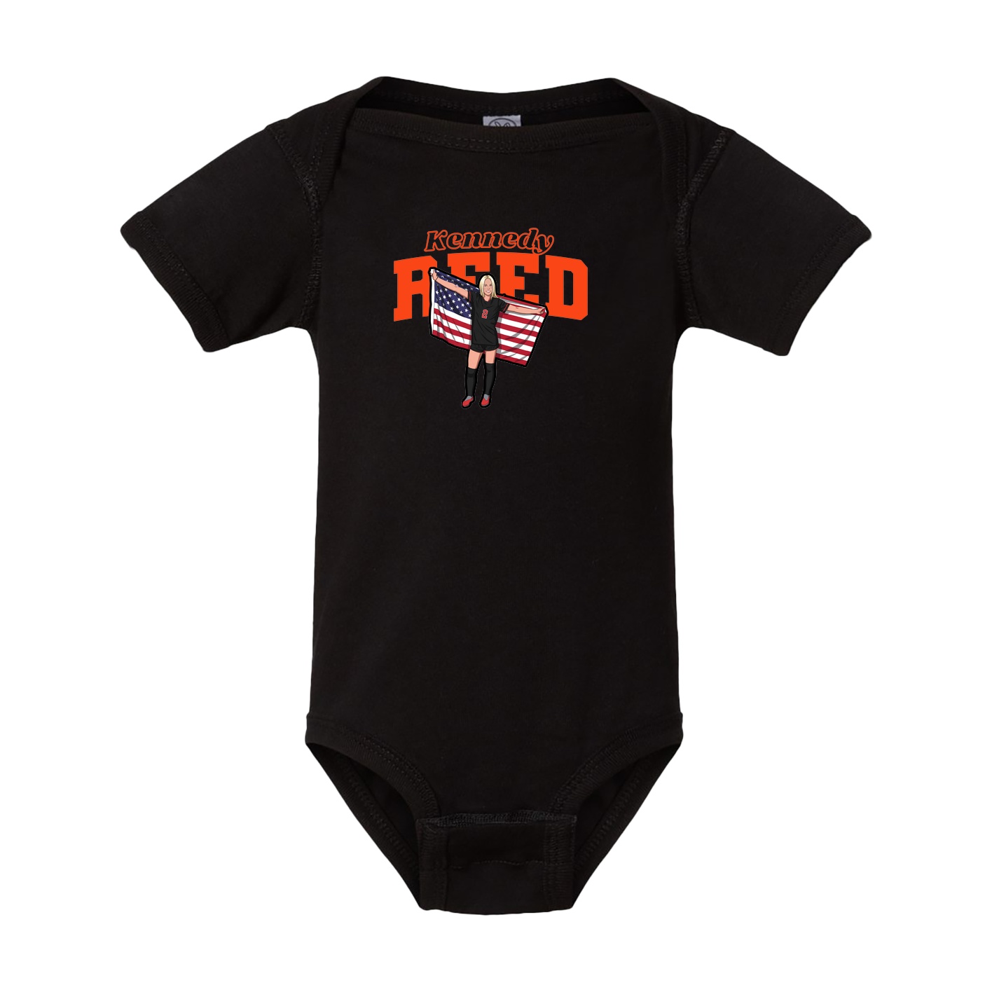 Baby Onesie — Name Arch in Black
