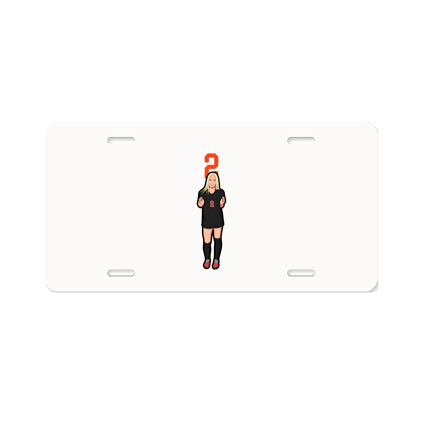 License Plate — Number Top in Classic