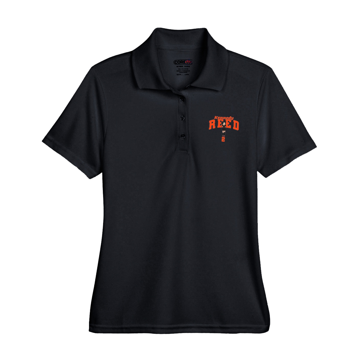 Womens Performance Polo — Signature Arch in Black