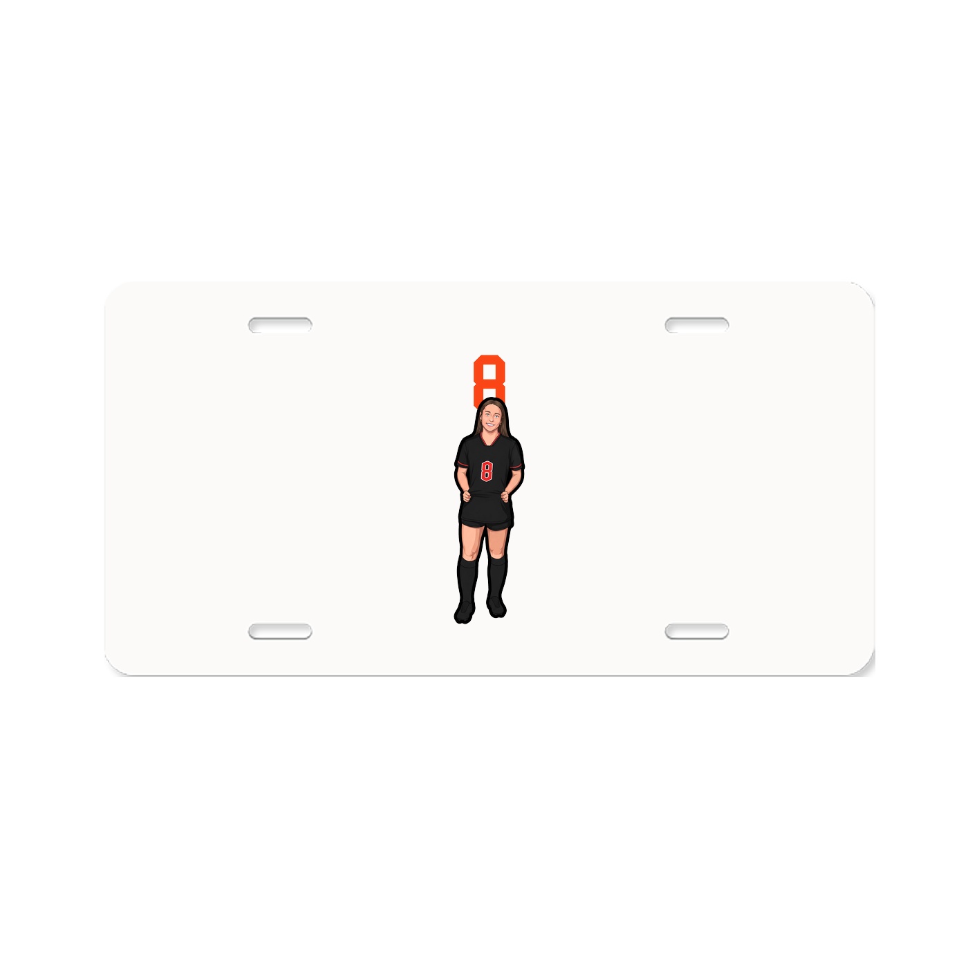 License Plate — Number Top in Classic