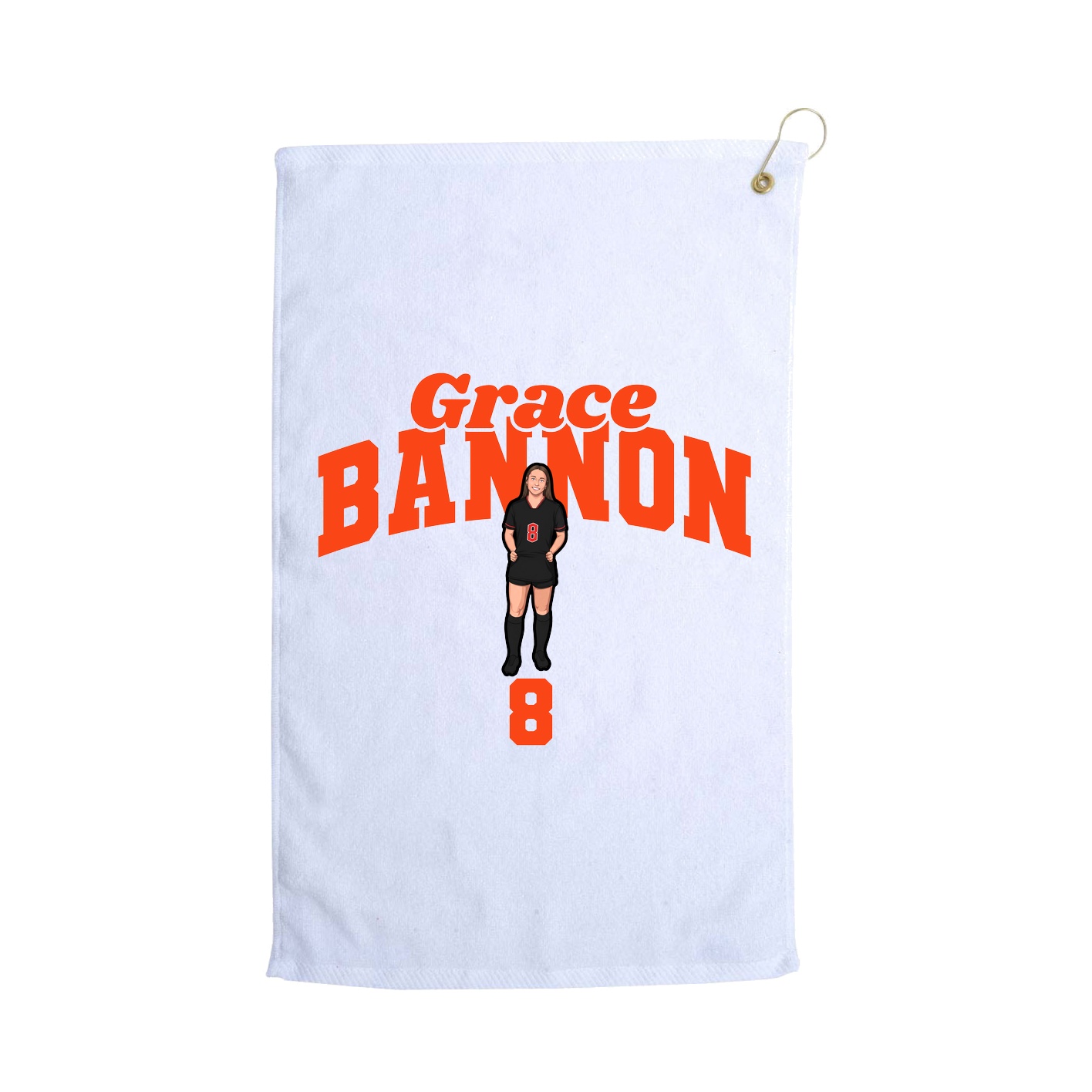 Golf Towel — Signature Arch in White