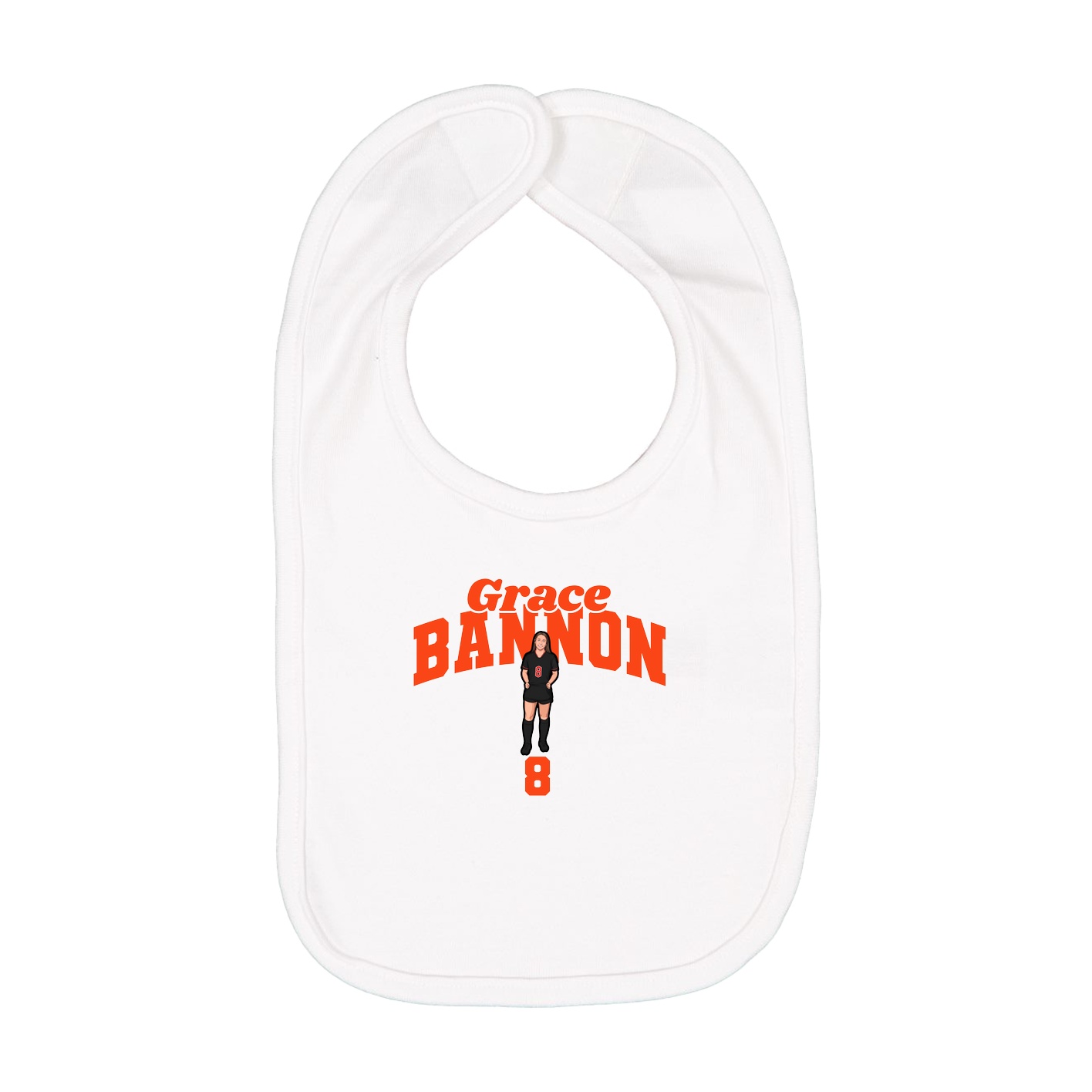 Infant Bib — Signature Arch in White