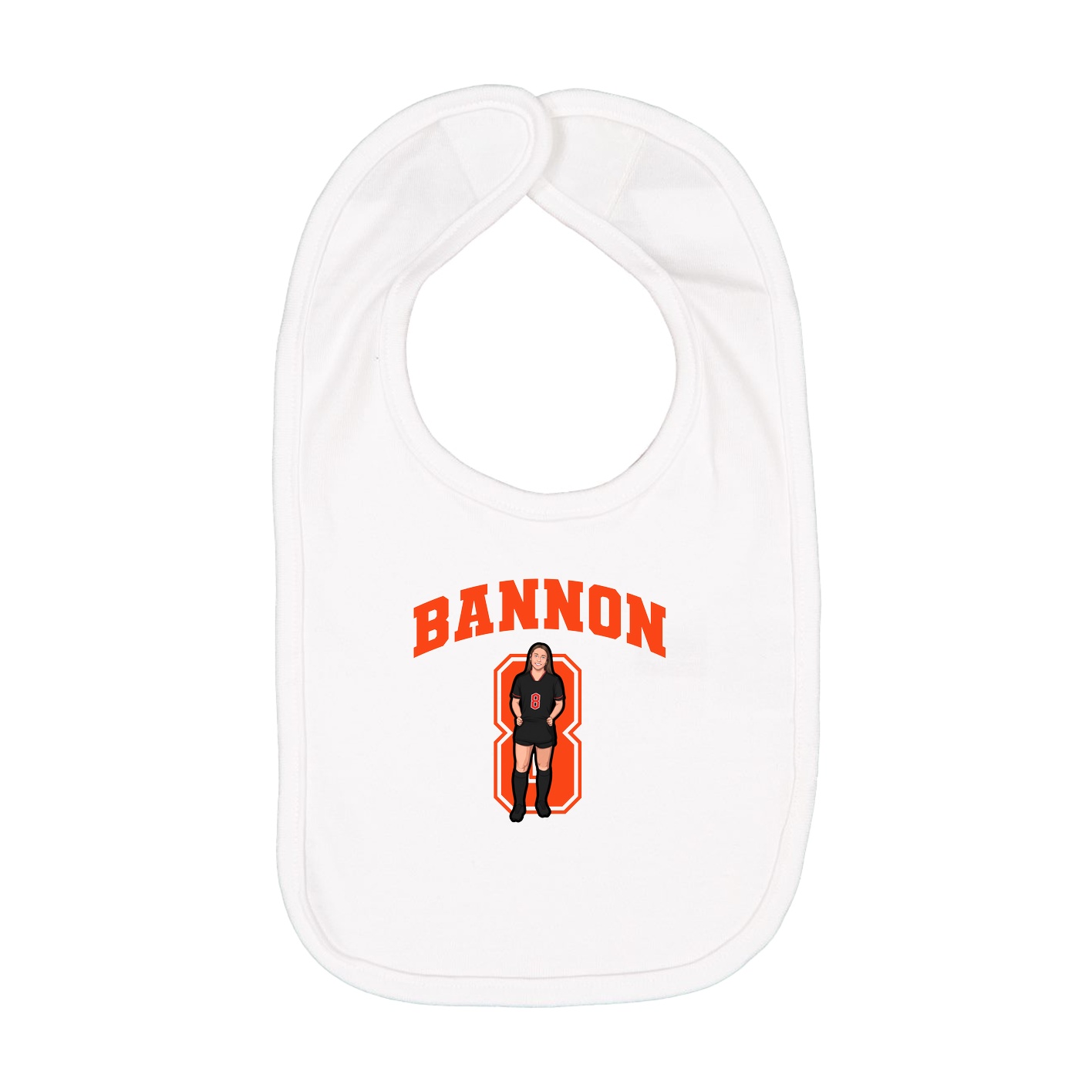 Infant Bib — Number in White