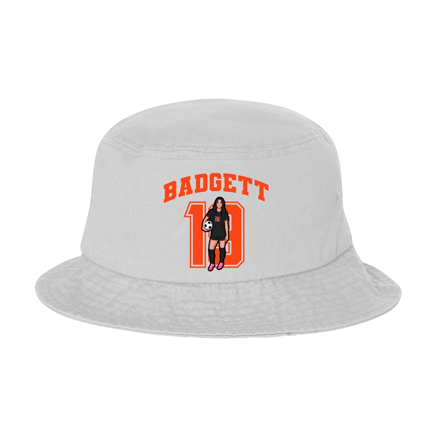 Bucket Cap — Number in White