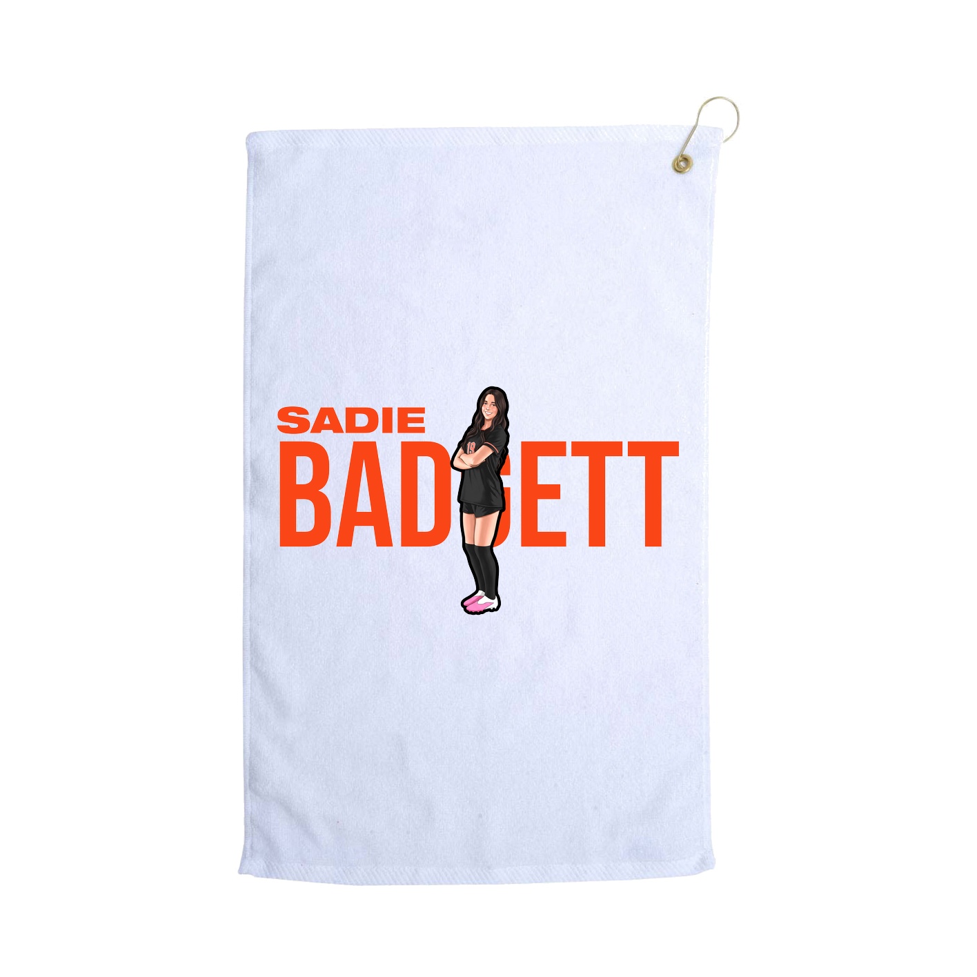 Golf Towel — Player Name in White