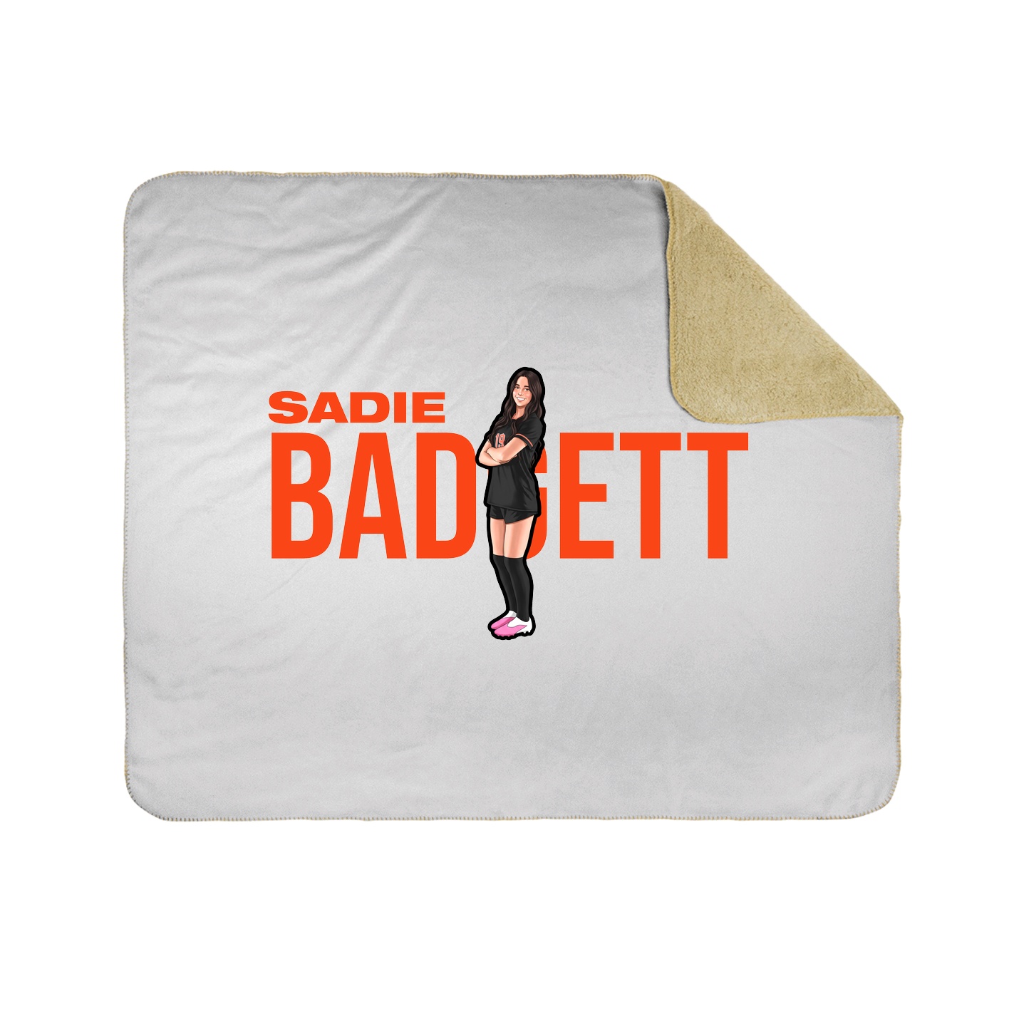 Throw Blanket — Player Name in White