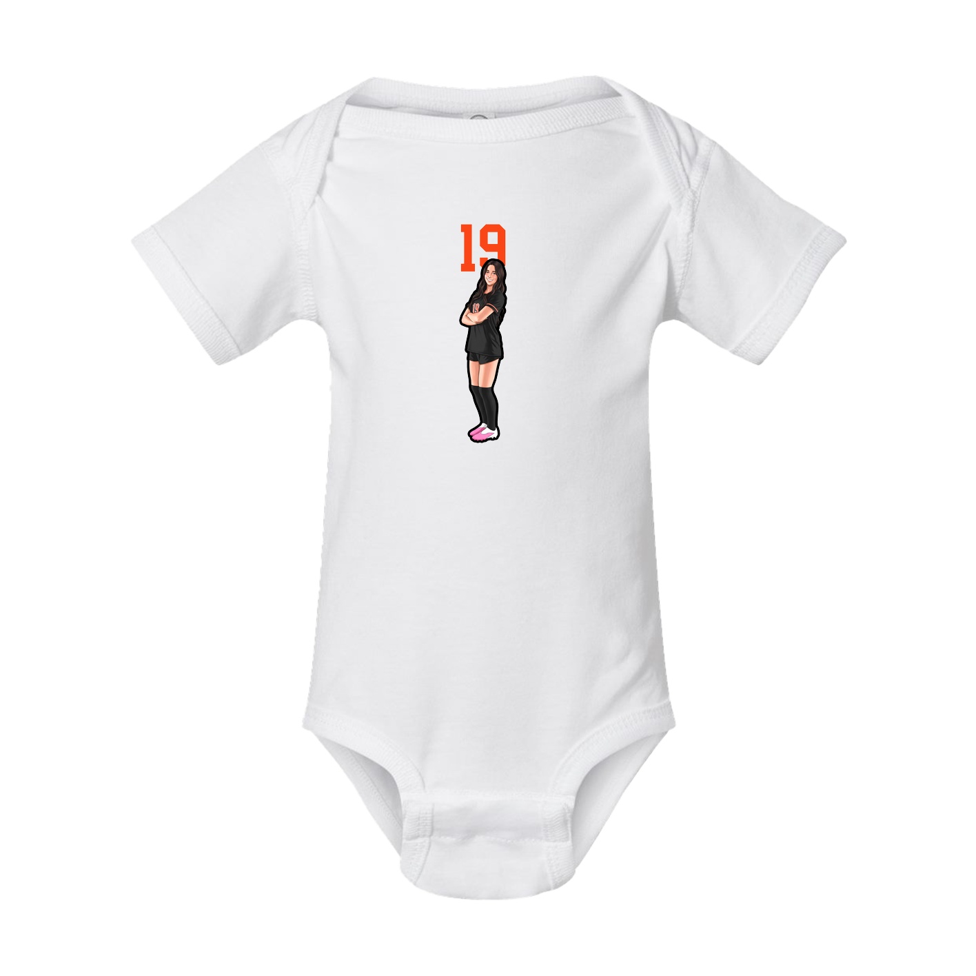 Baby Onesie — Number Top in White