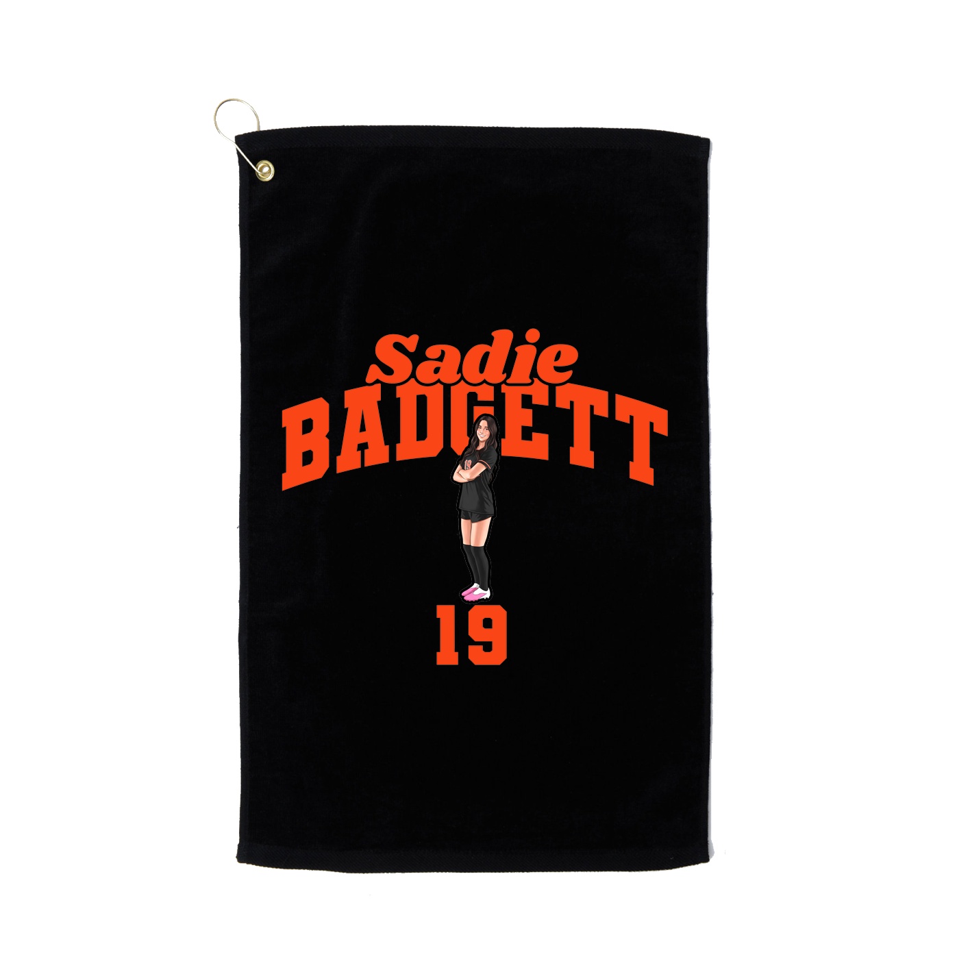 Golf Towel — Signature Arch in Black
