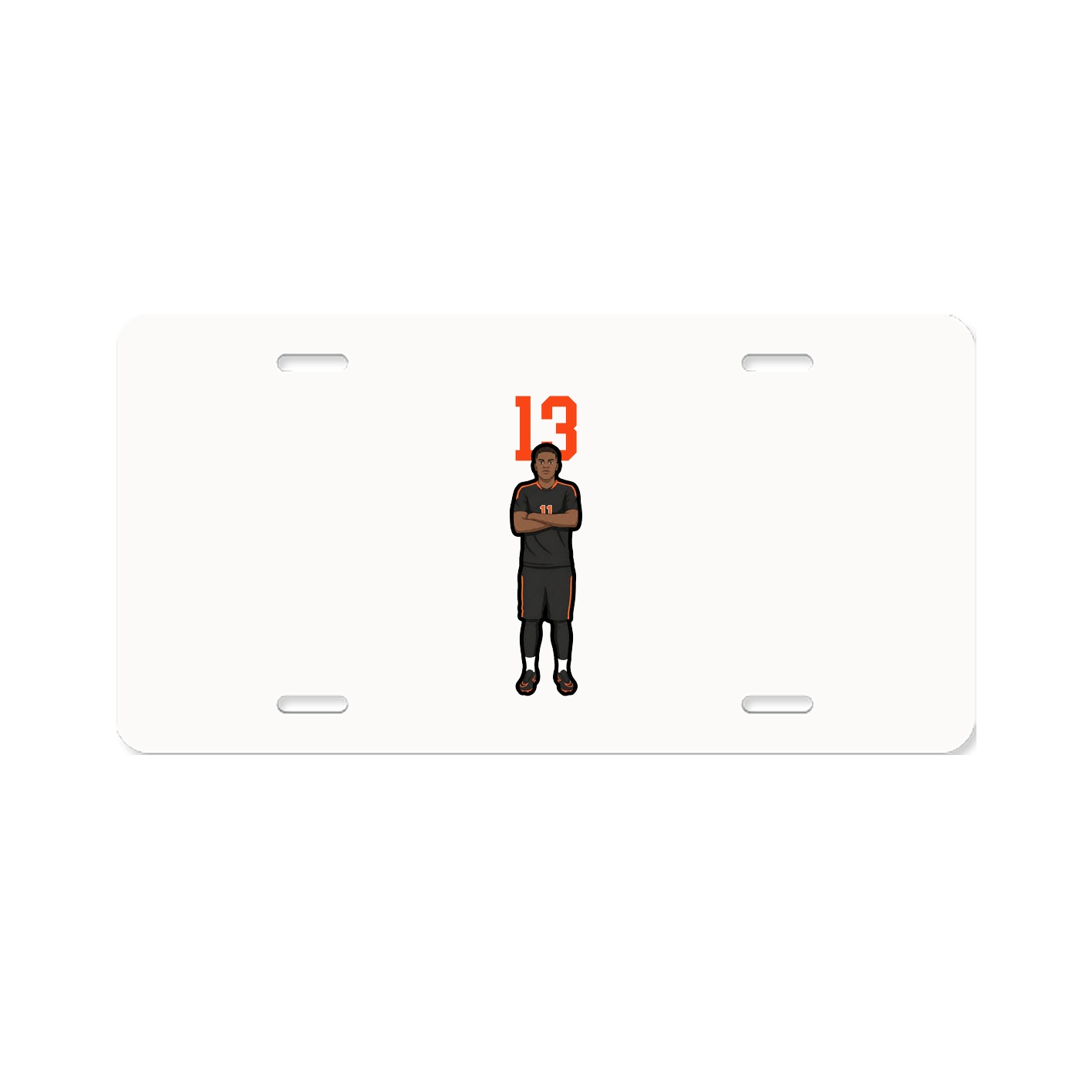 License Plate — Number Top in Classic