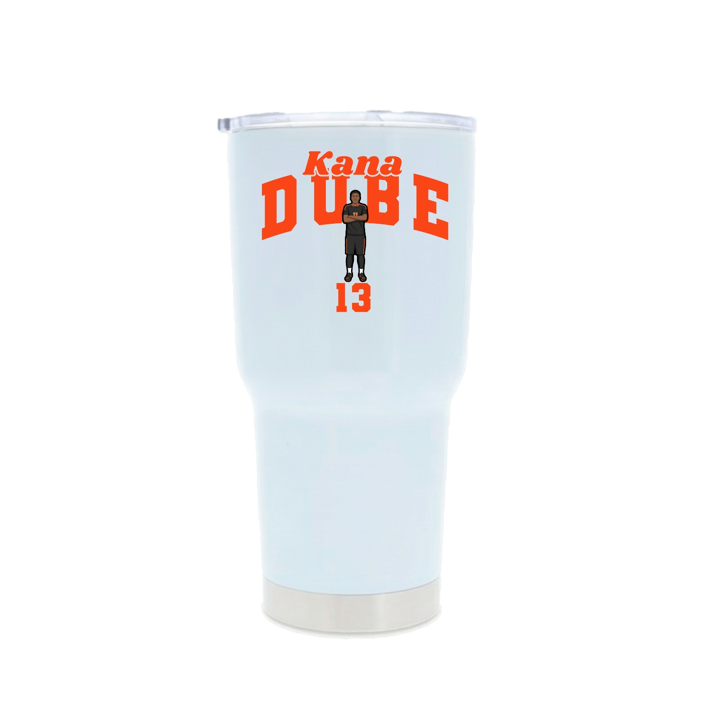 30oz Stainless Steel Tumbler — Signature Arch in White