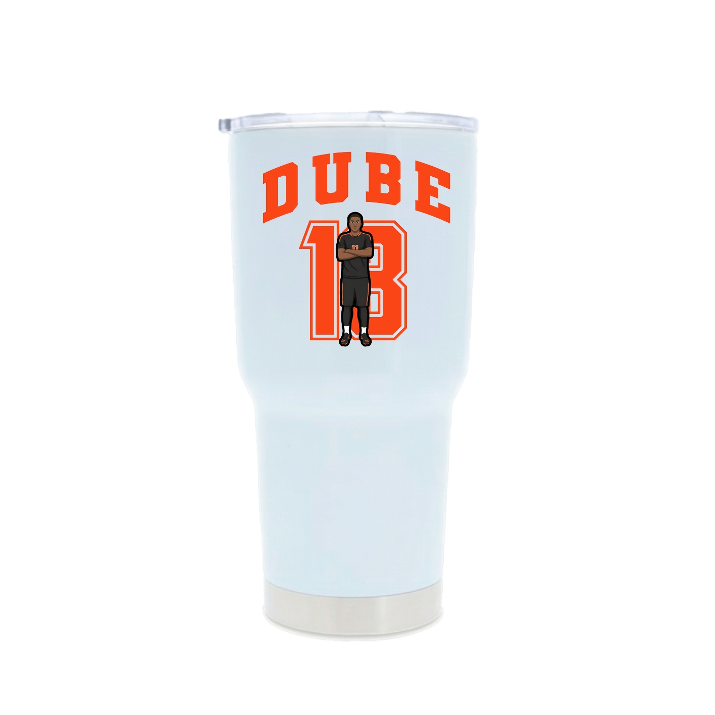 30oz Stainless Steel Tumbler — Number in White