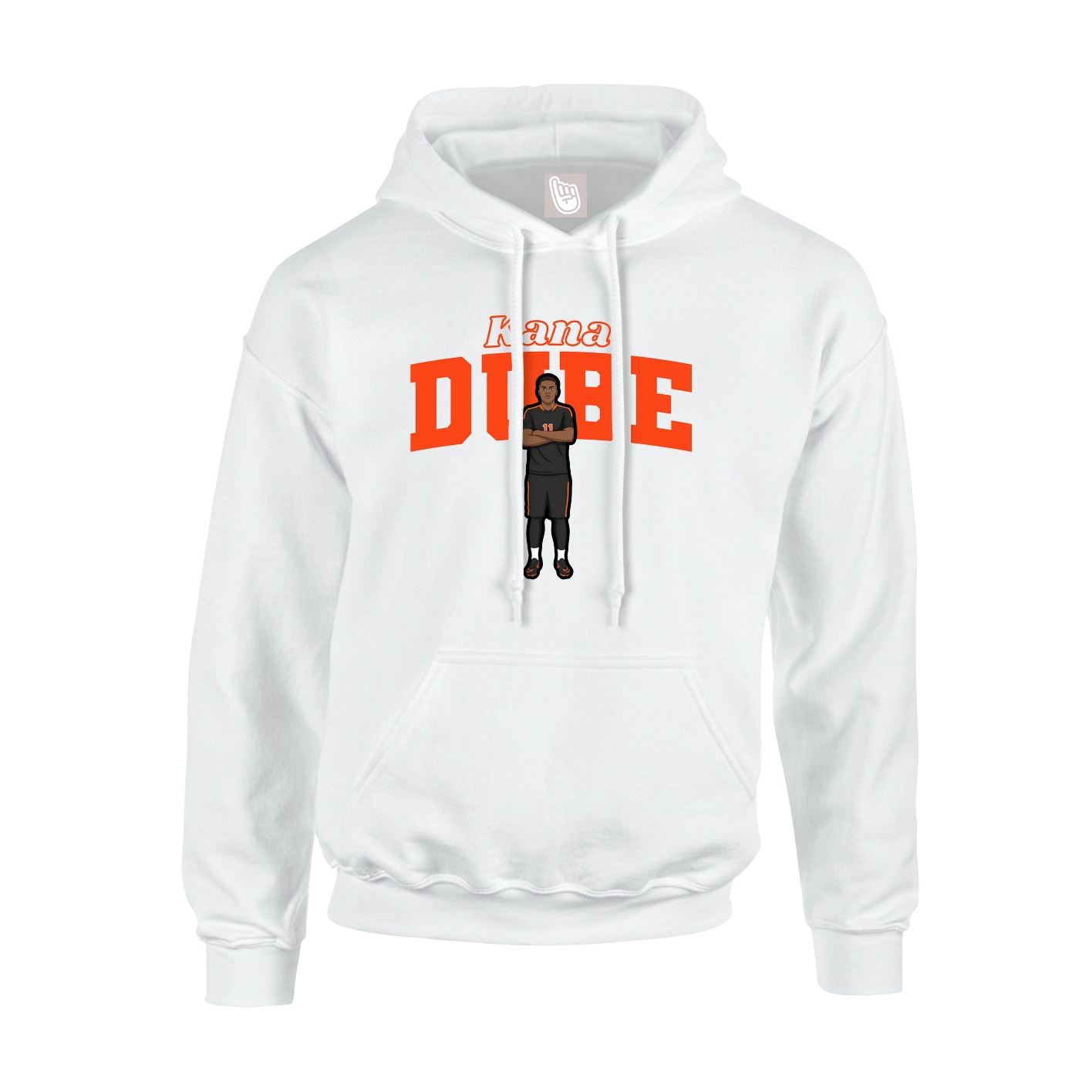 Hoodie — Name Arch in White