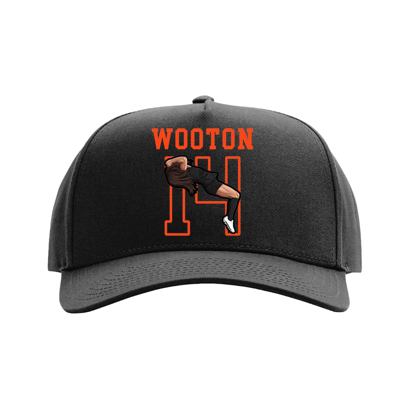 Full Fabric Five-Panel Champ Cap — Shirsey in Black