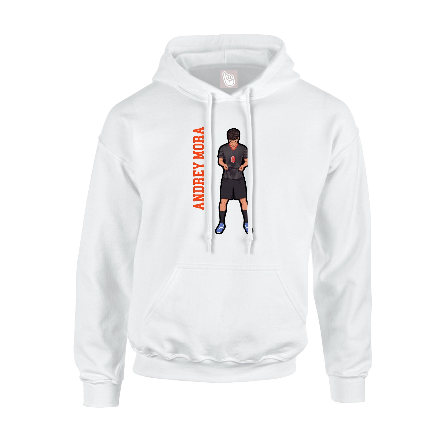 Hoodie — Name Vertical in White