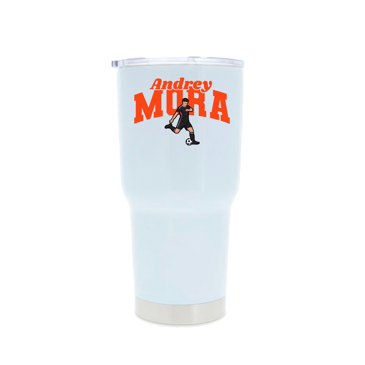 30oz Stainless Steel Tumbler — Signature Arch in White