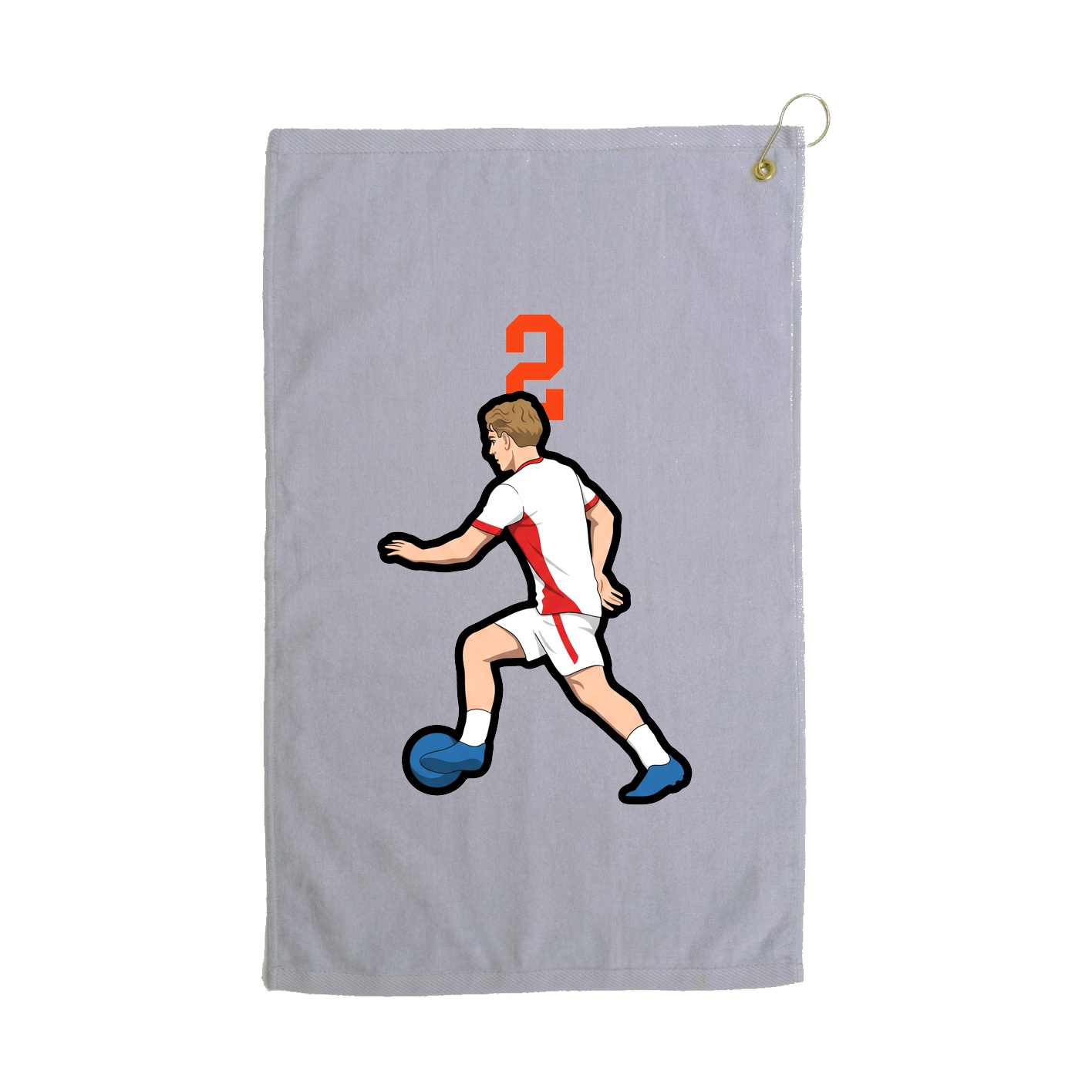 Golf Towel — Number Top in Grey