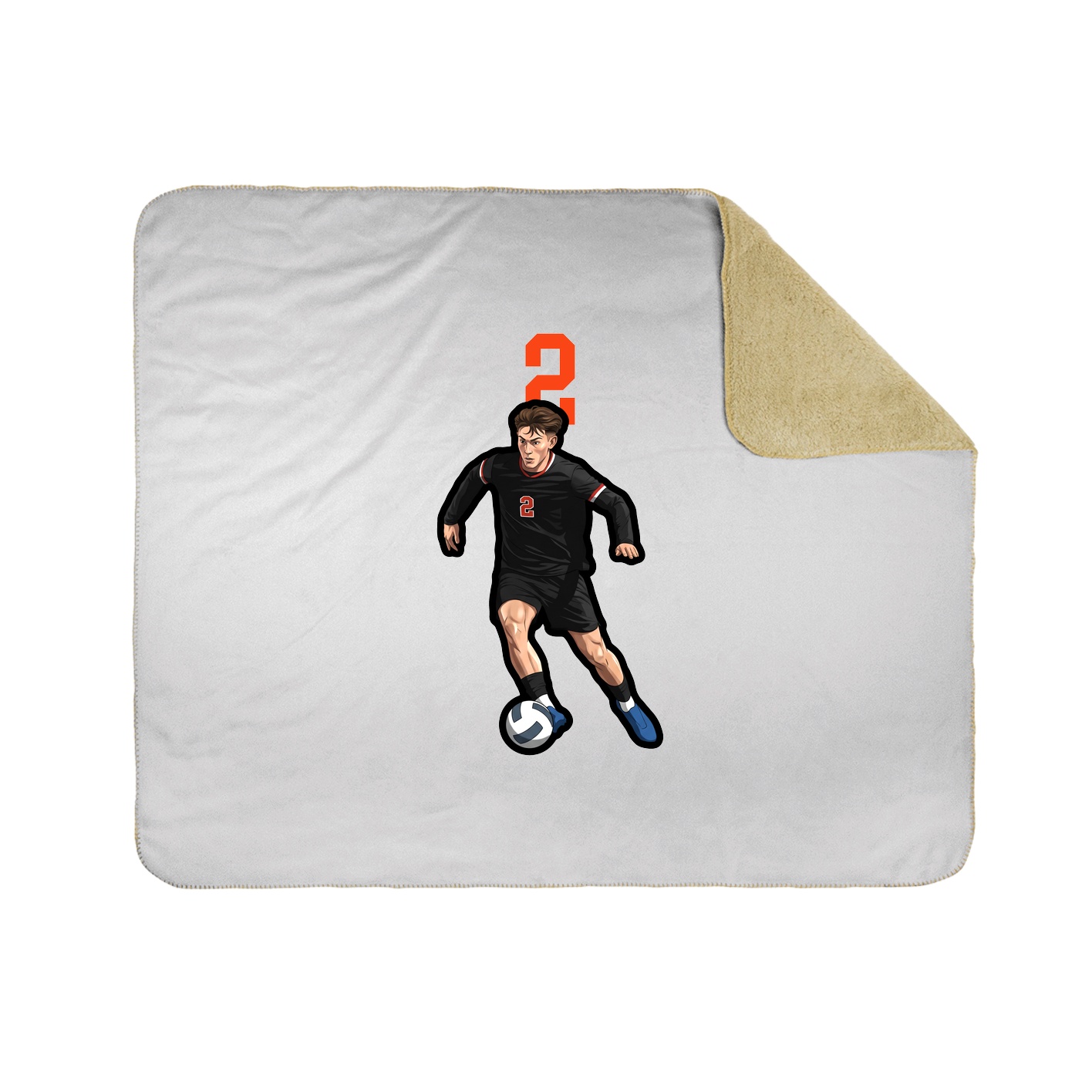Throw Blanket — Number Top in White