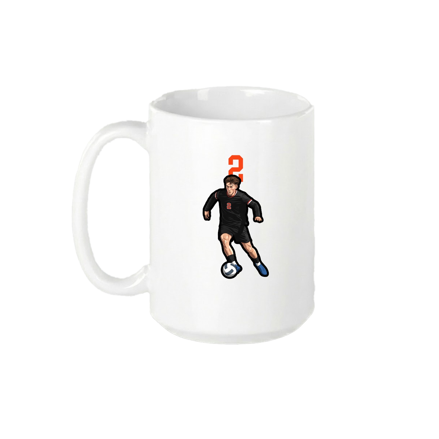 15oz Coffee Mug — Number Top in White