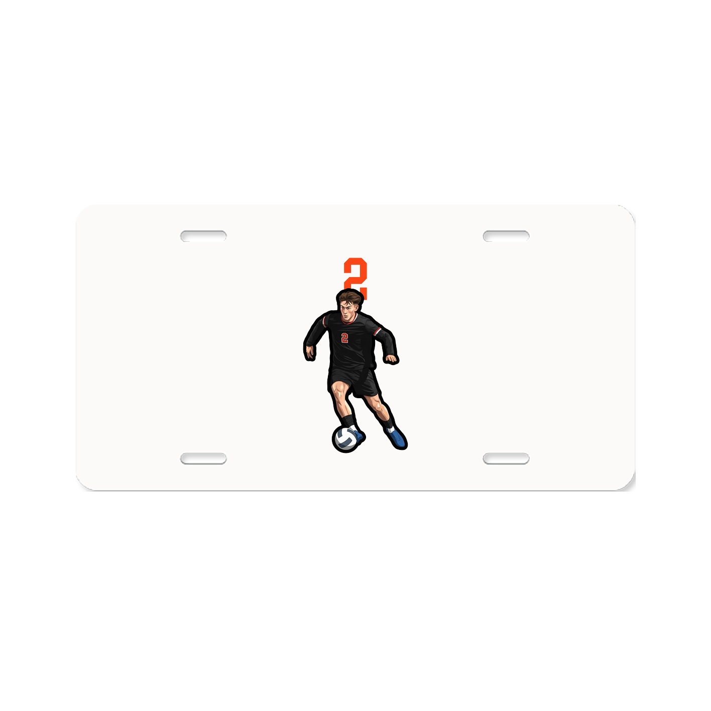 License Plate — Number Top in Classic