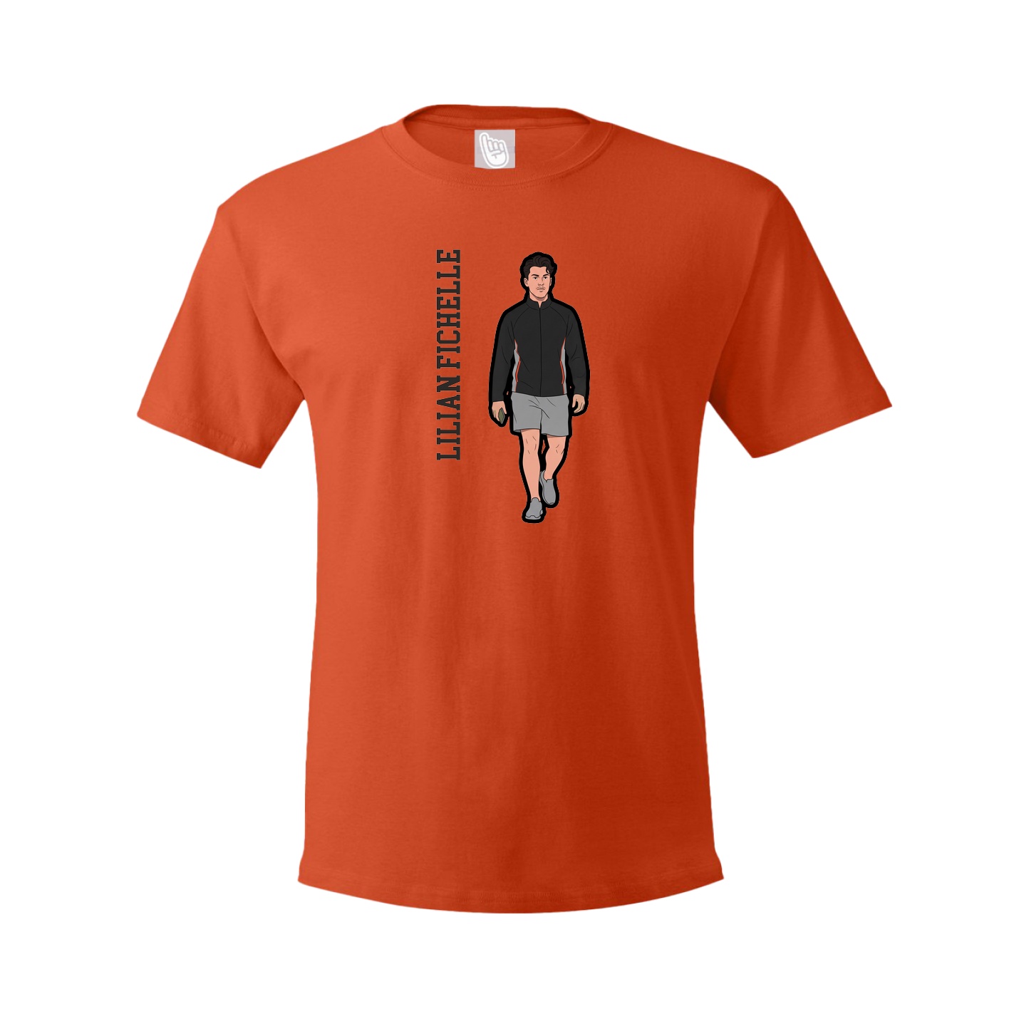 Youth Tee — Name Vertical in Orange