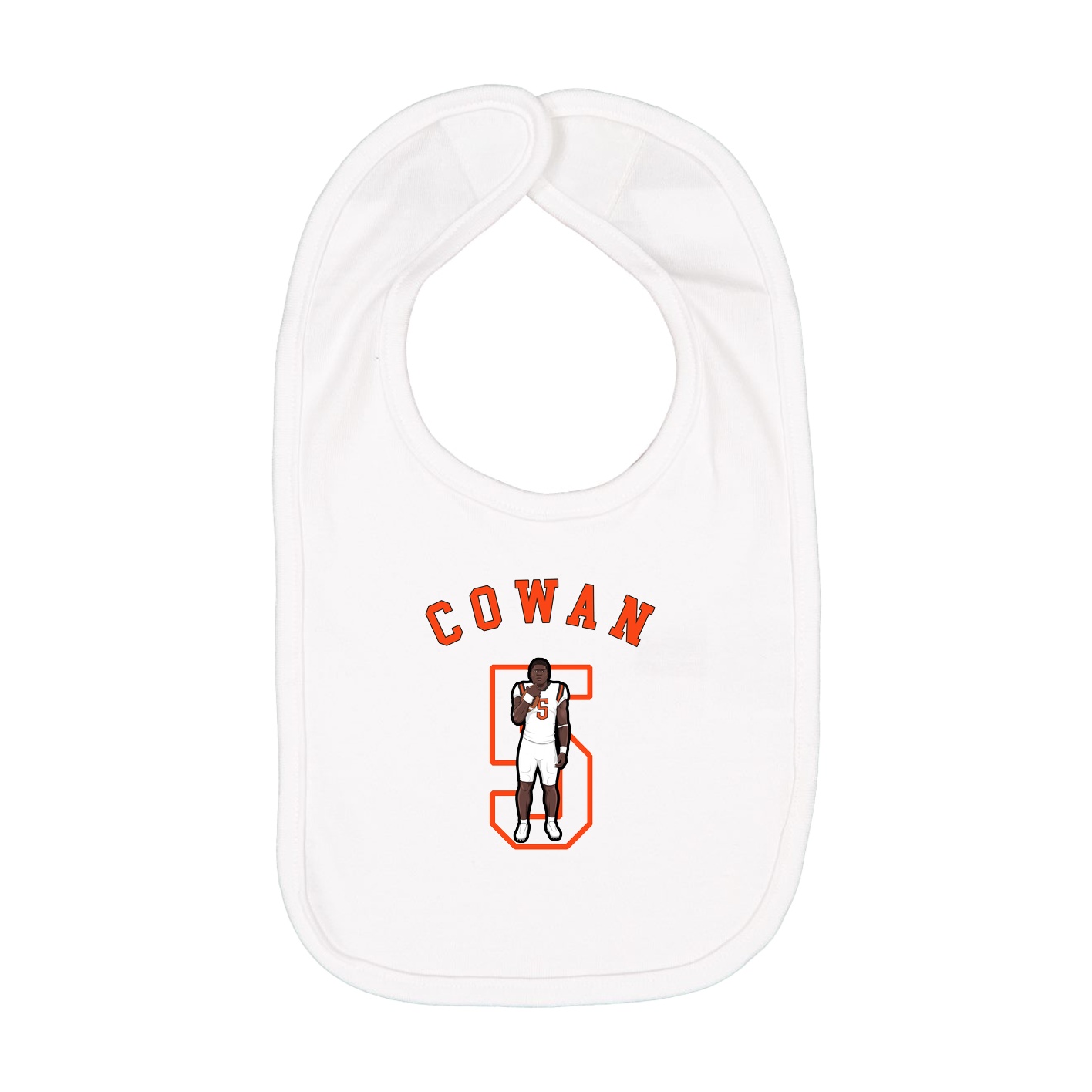 Infant Bib — Shirsey Arch in White
