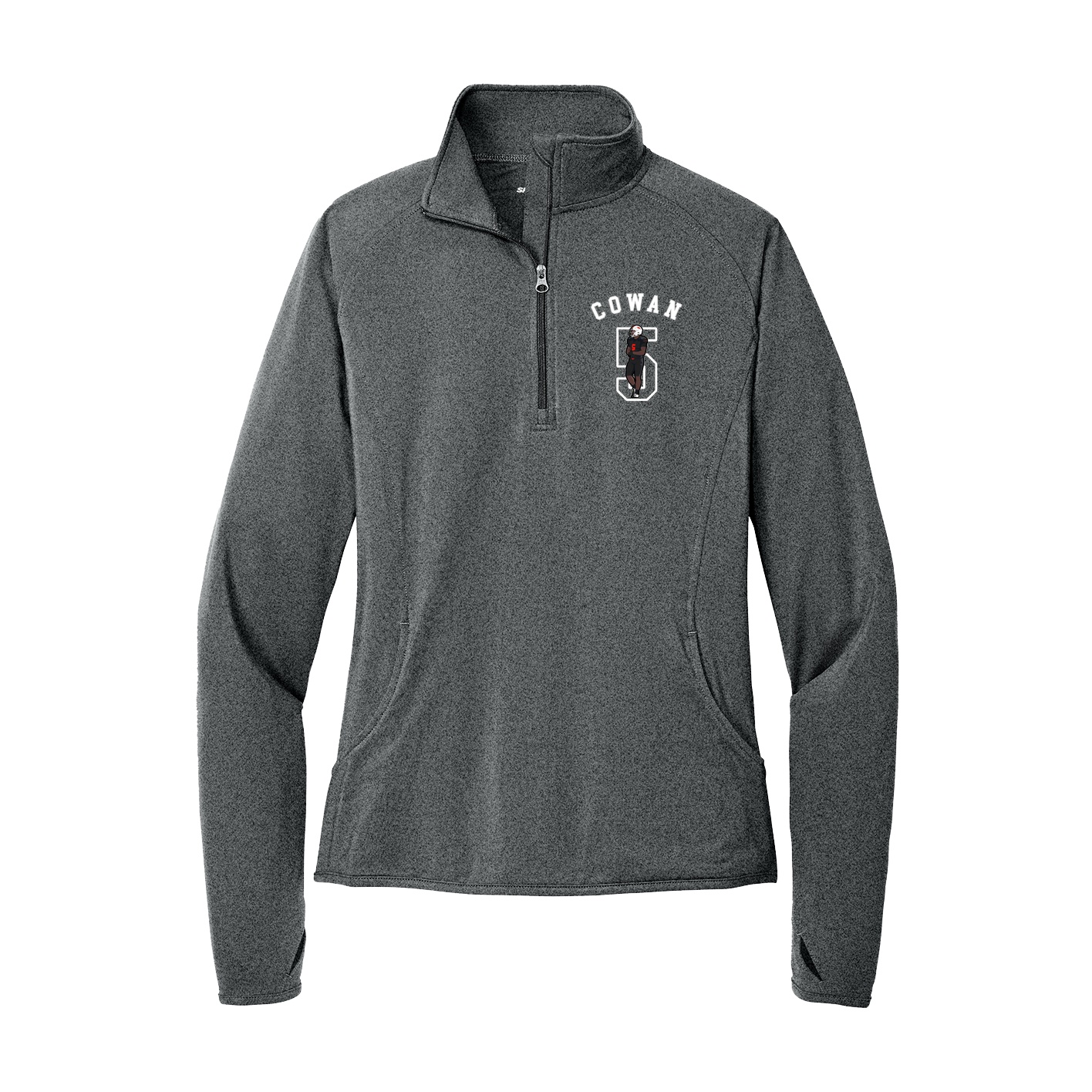 Women's Q-Zip Pullover — Shirsey Arch in Grey