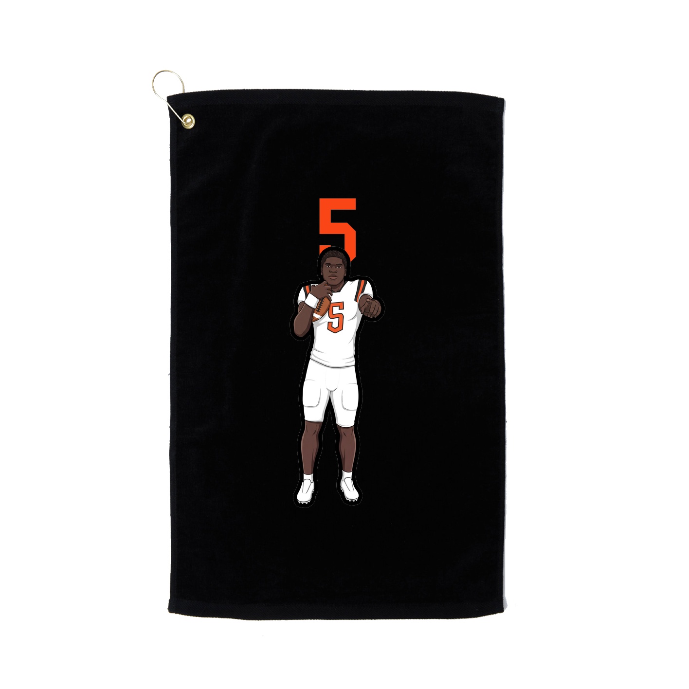 Golf Towel — Number Top in Black