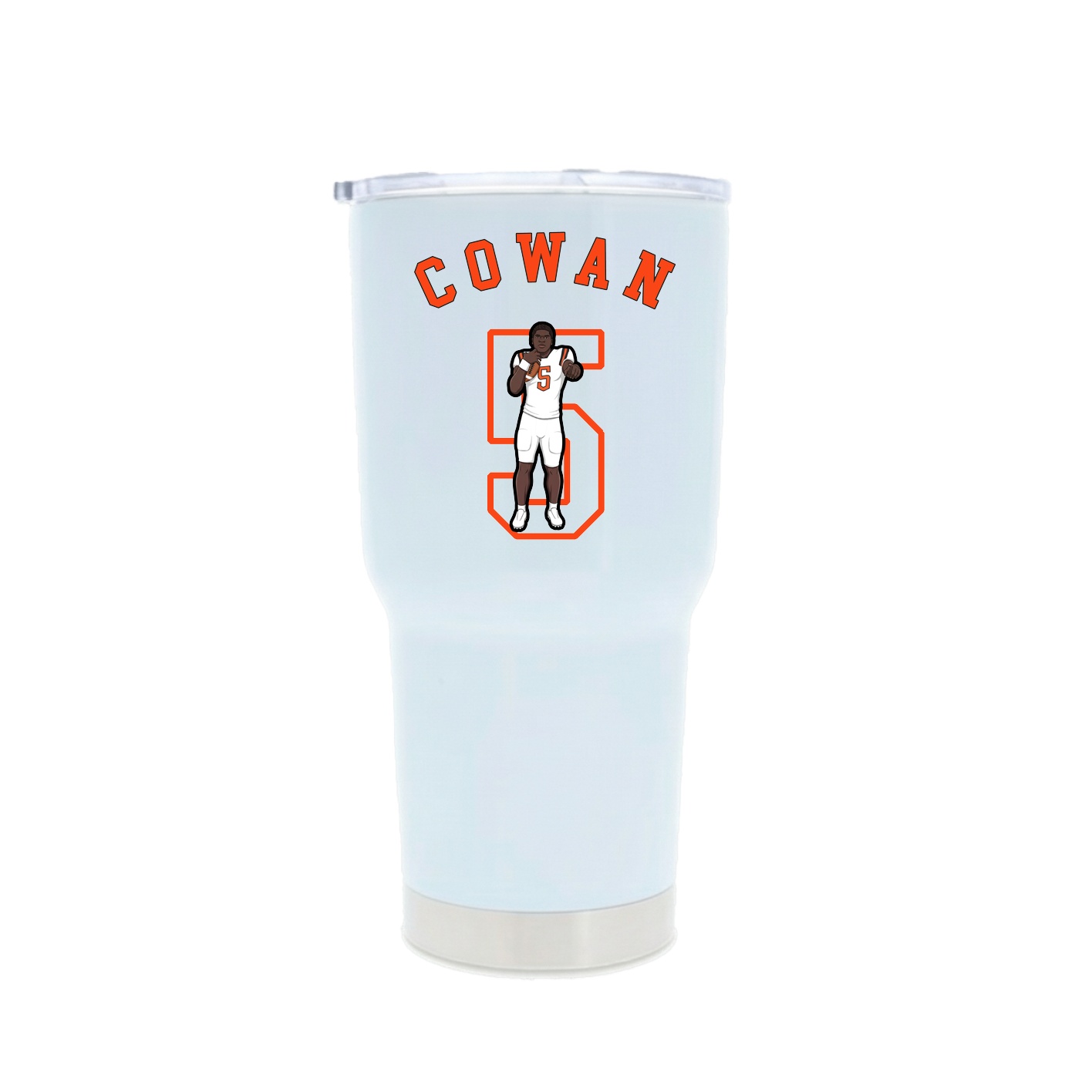 30oz Stainless Steel Tumbler — Shirsey Arch in White