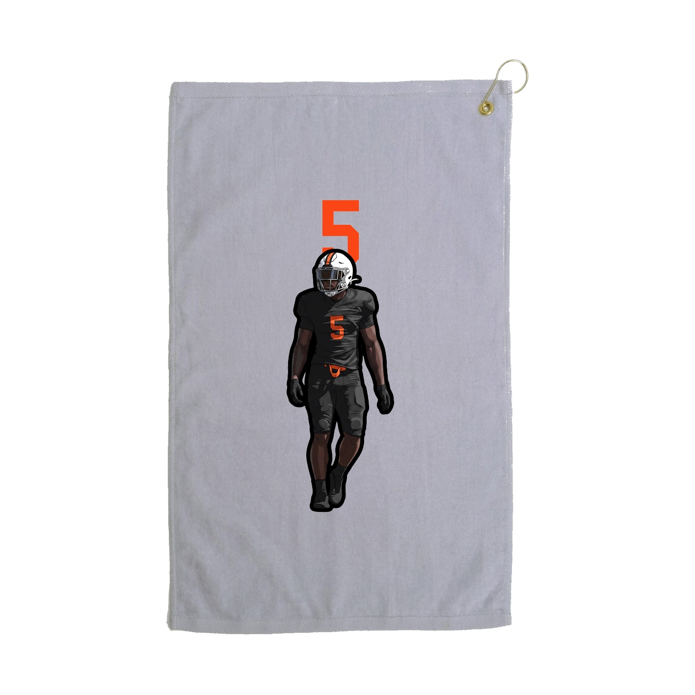 Golf Towel — Number Top in Grey