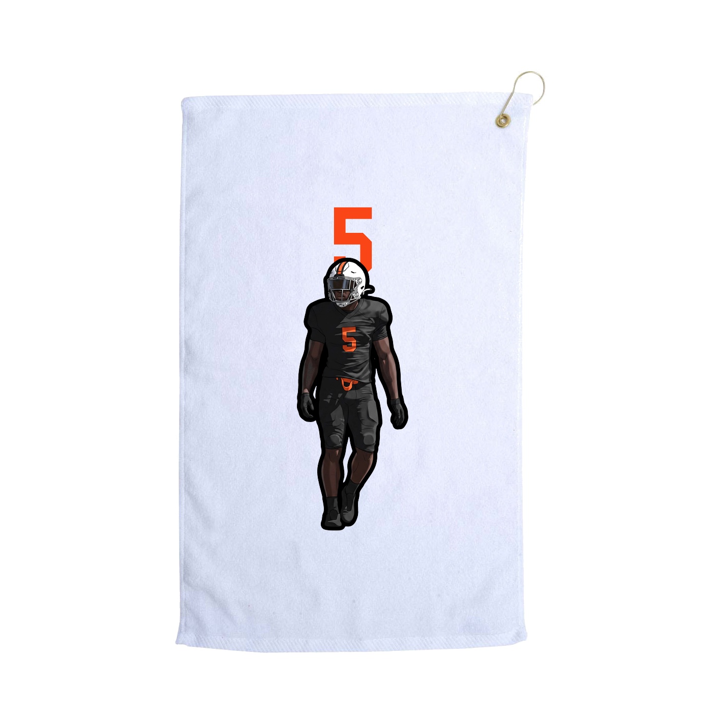 Golf Towel — Number Top in White