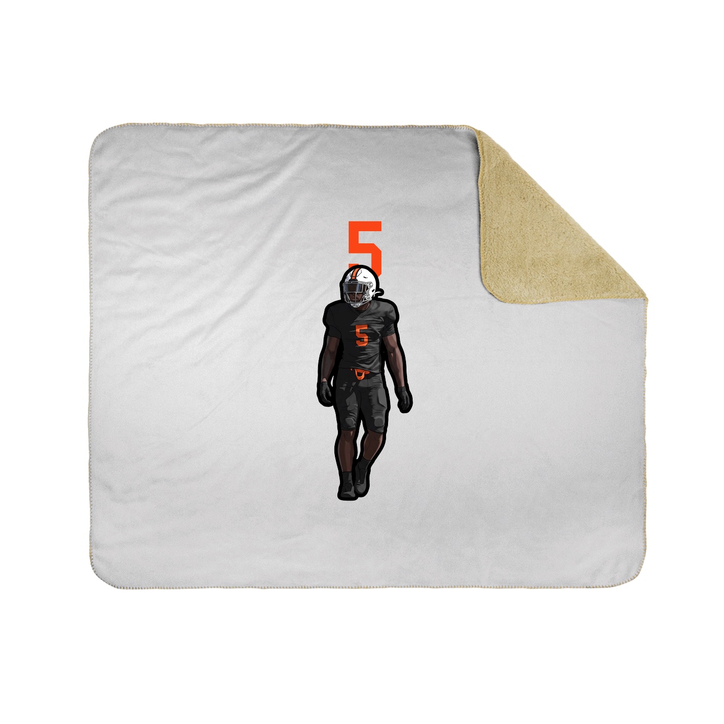 Throw Blanket — Number Top in White