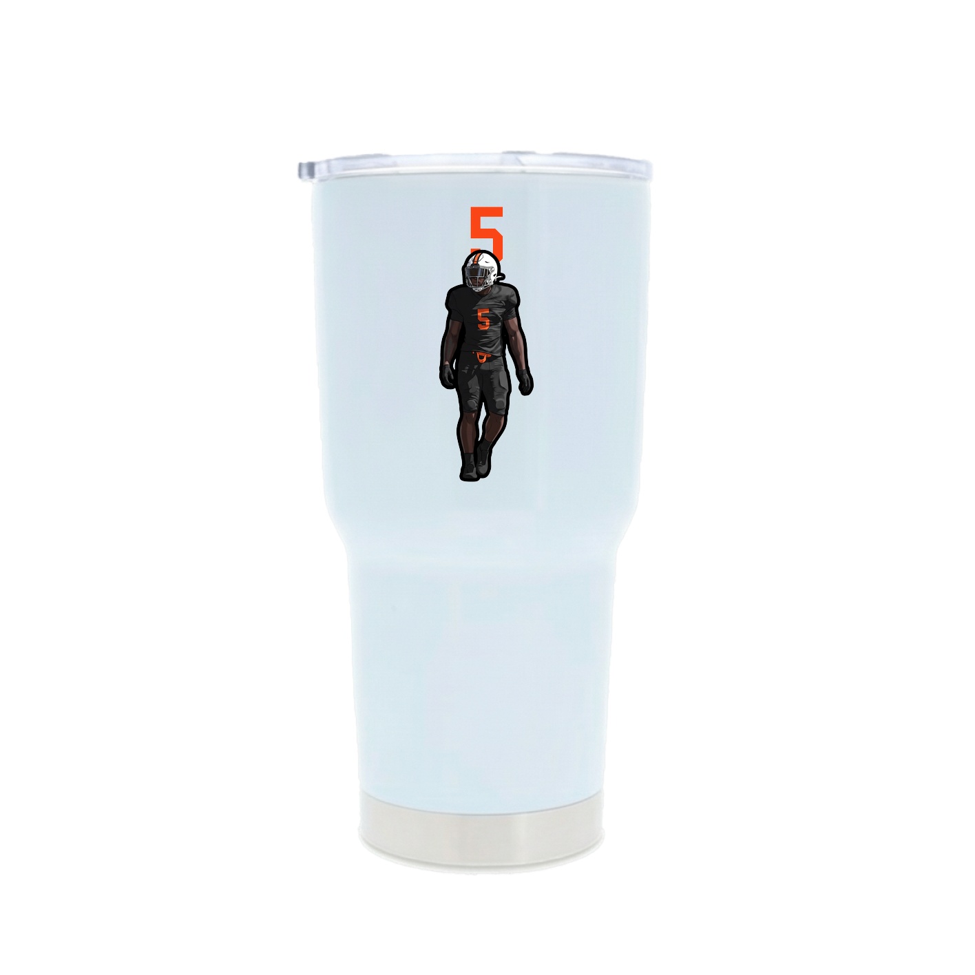 30oz Stainless Steel Tumbler — Number Top in White