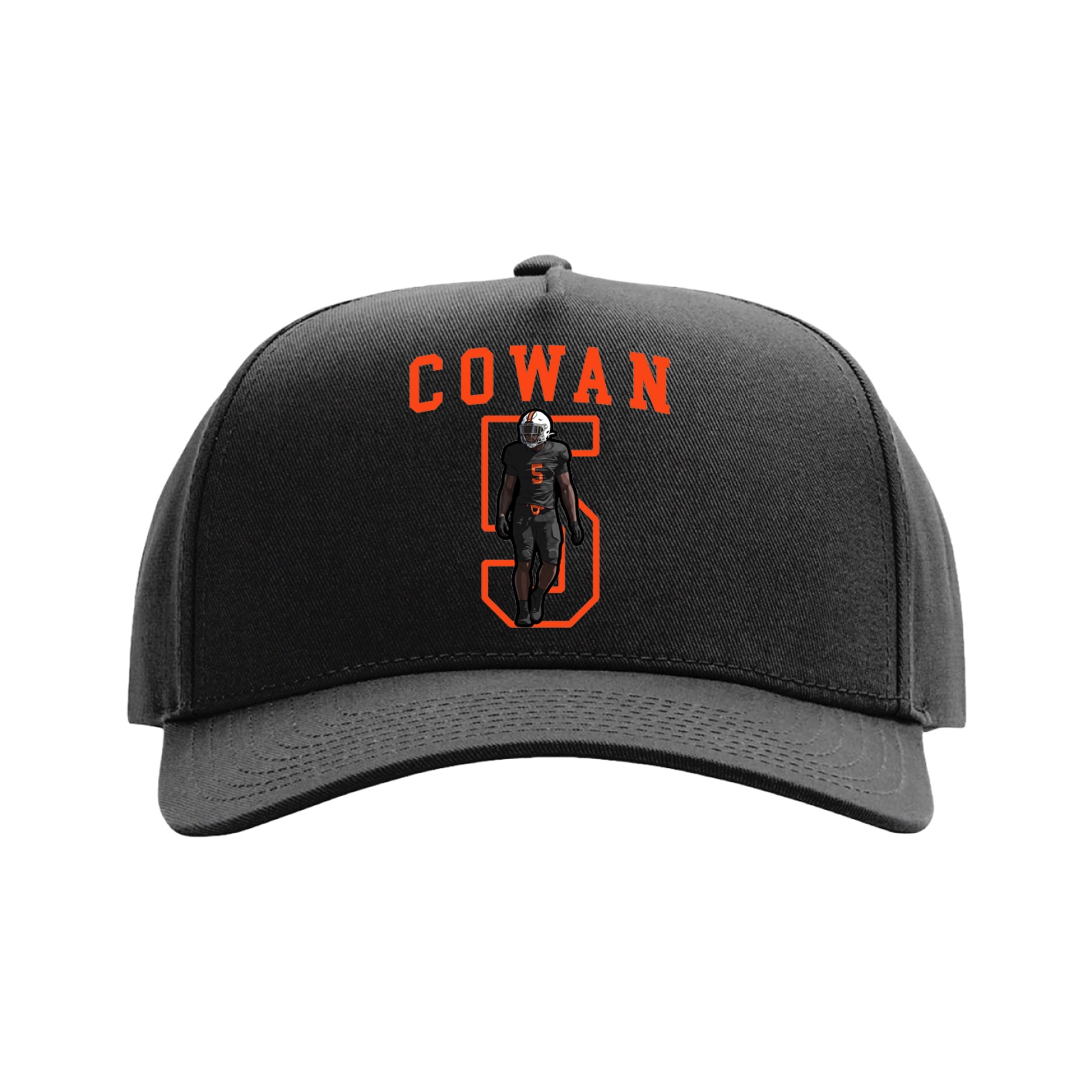 Full Fabric Five-Panel Champ Cap — Shirsey in Black