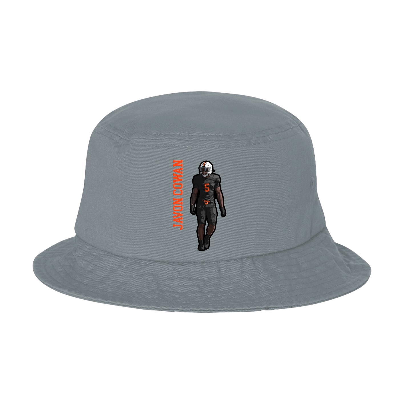 Bucket Cap — Name Vertical in Grey