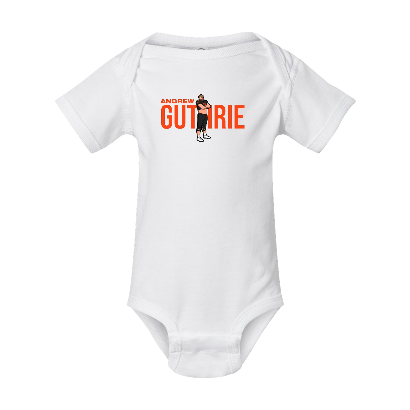 Baby Onesie — Player Name in White
