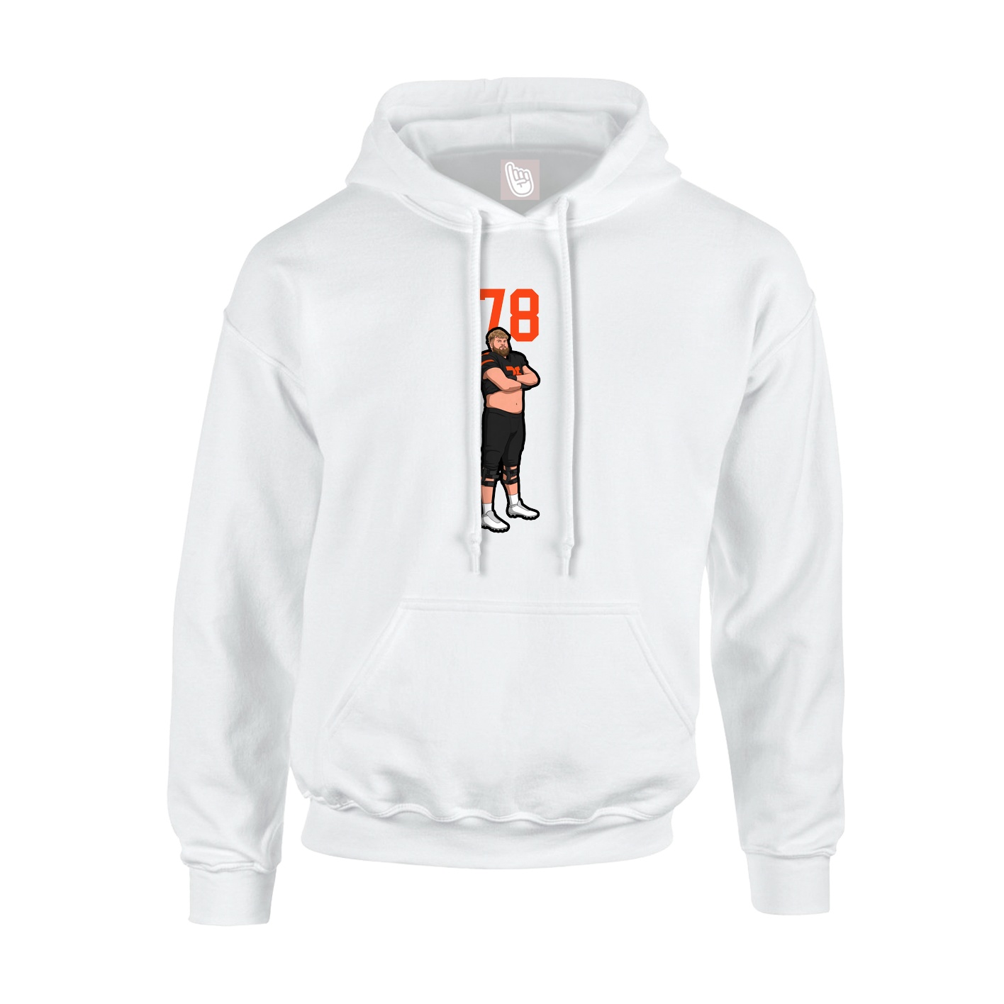 Hoodie — Number Top in White