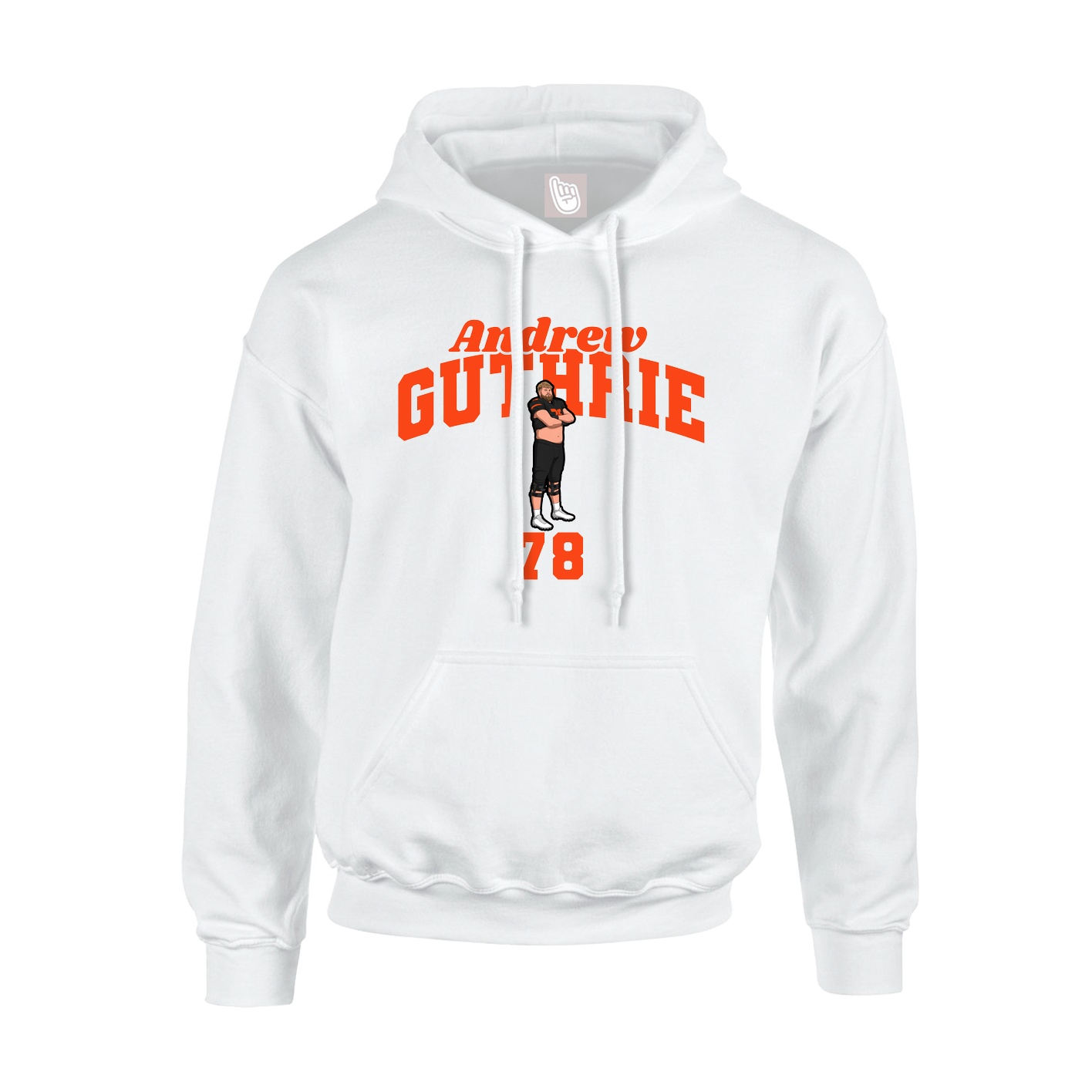 Youth Hoodie — Signature Arch in White