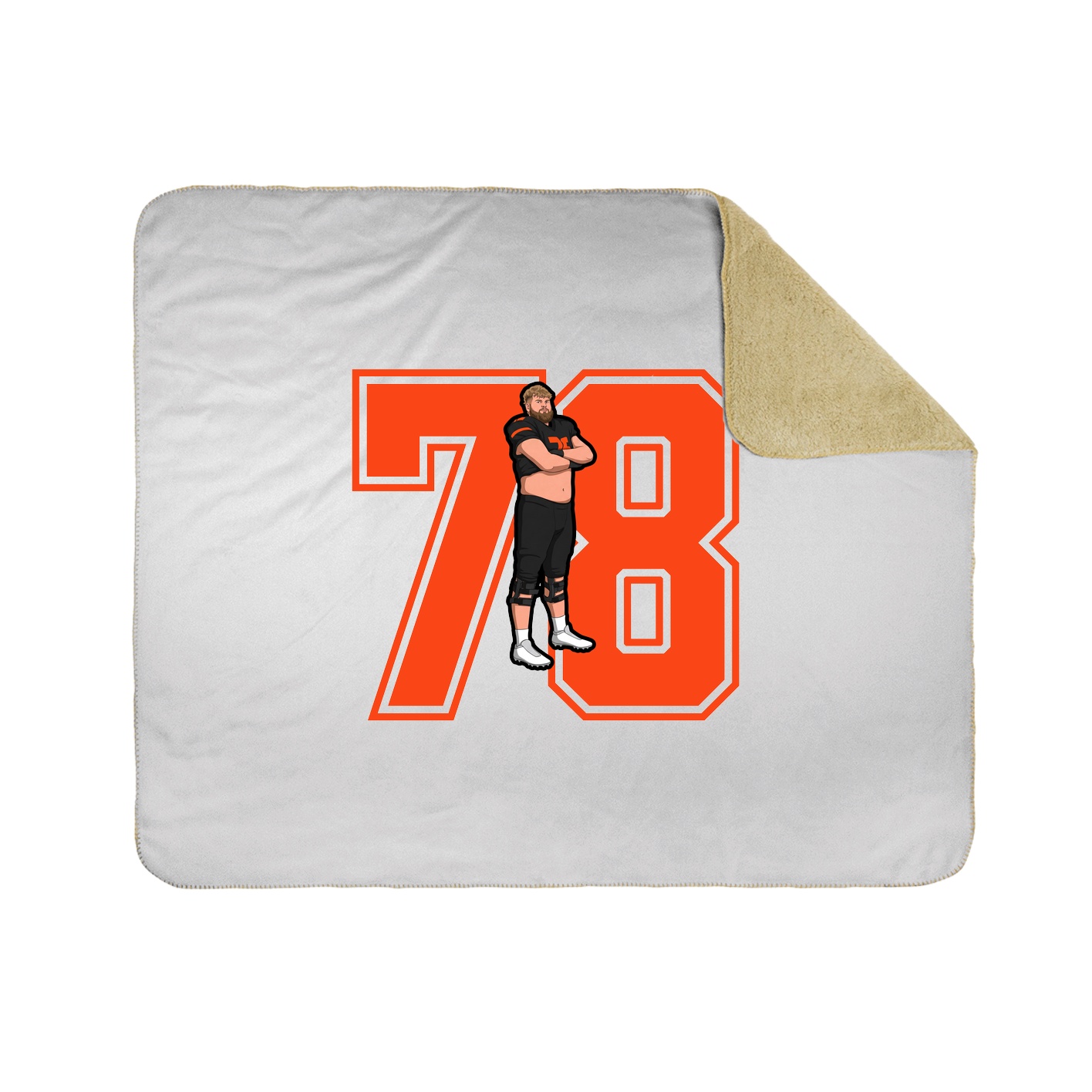 Throw Blanket — Number in White