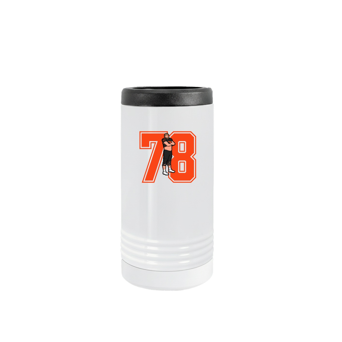 Slim Beverage Holder — Number in White