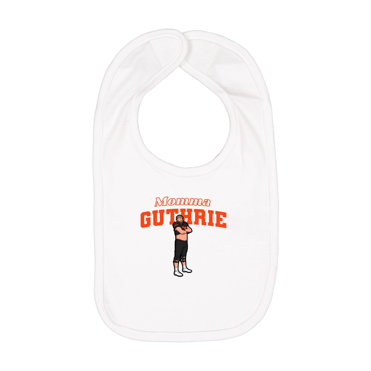 Infant Bib — Mothers Day Block in White