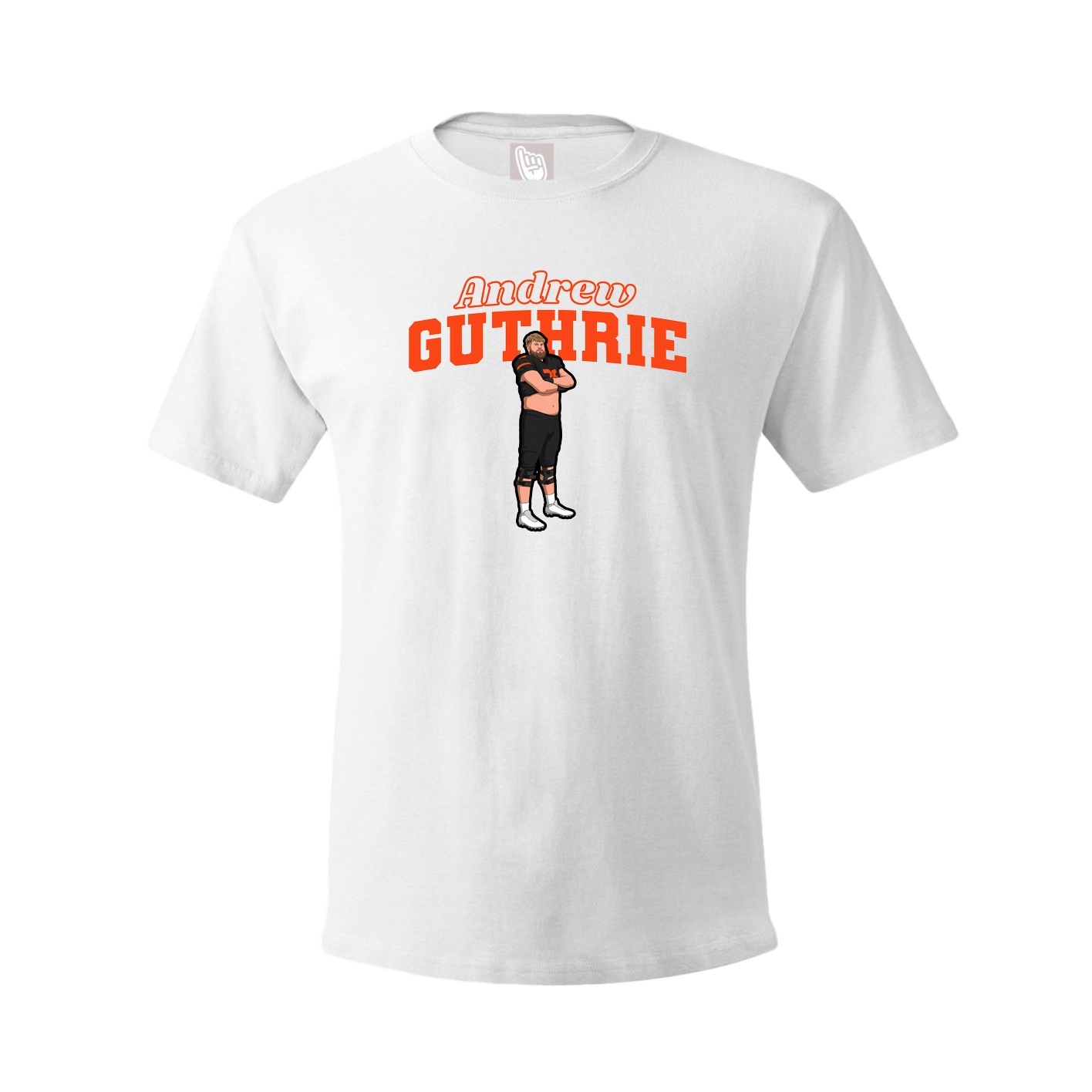 Youth Tee — Name Arch in White