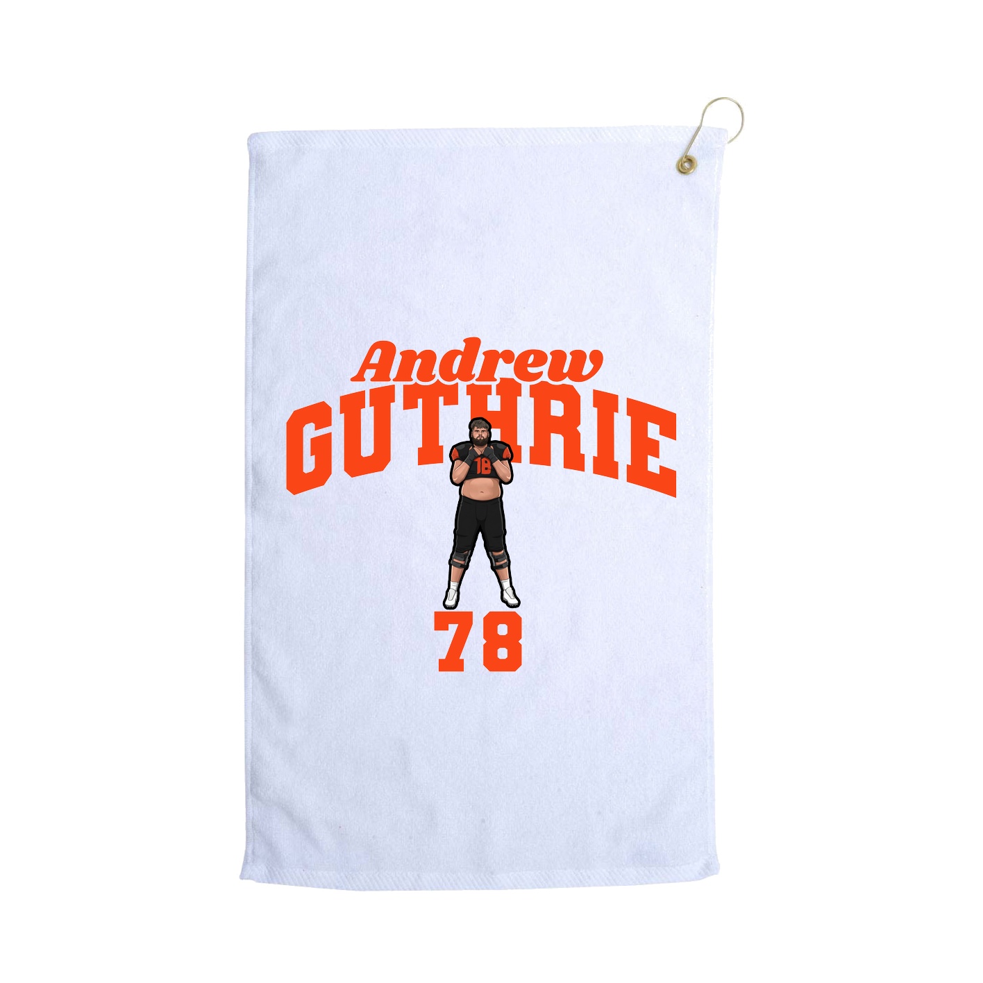 Golf Towel — Signature Arch in White