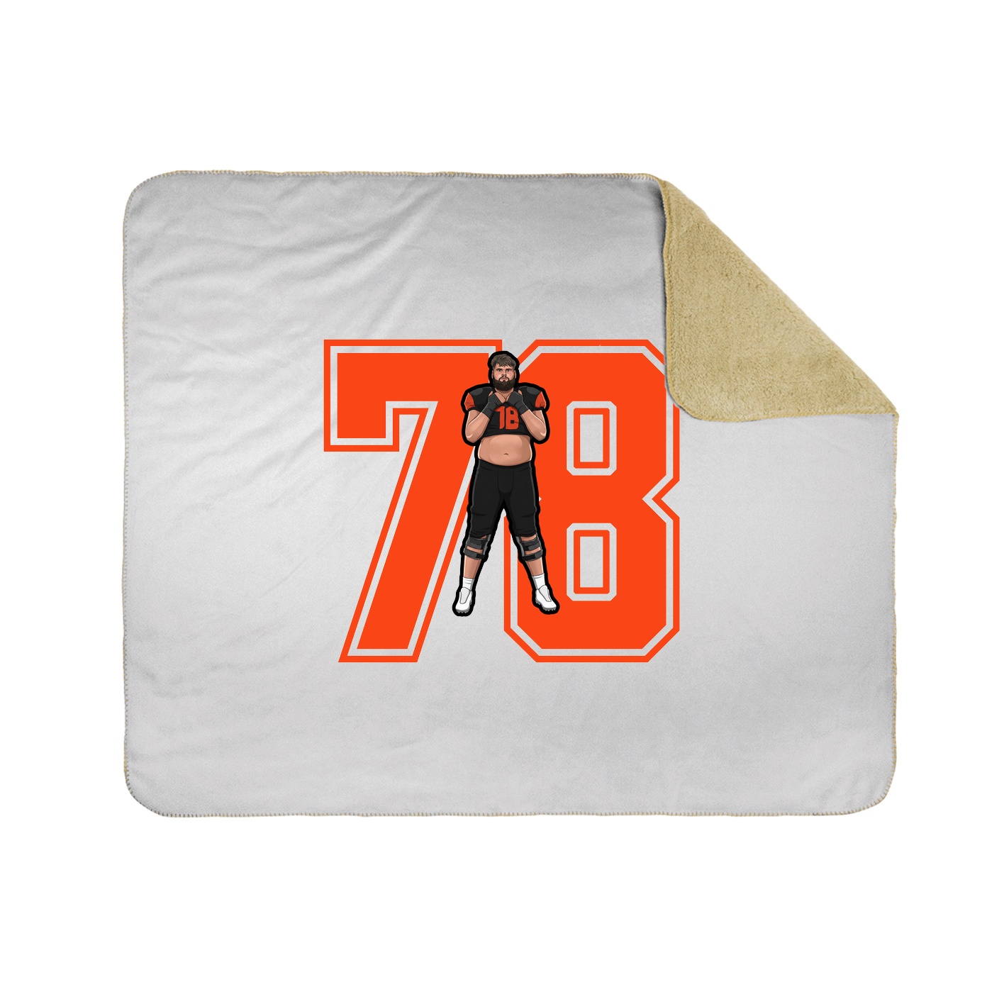 Throw Blanket — Number in White