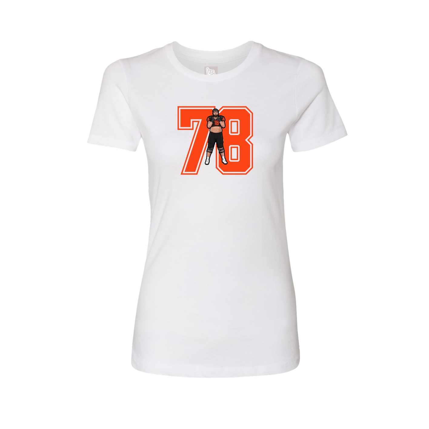 Womens Tee — Number in White