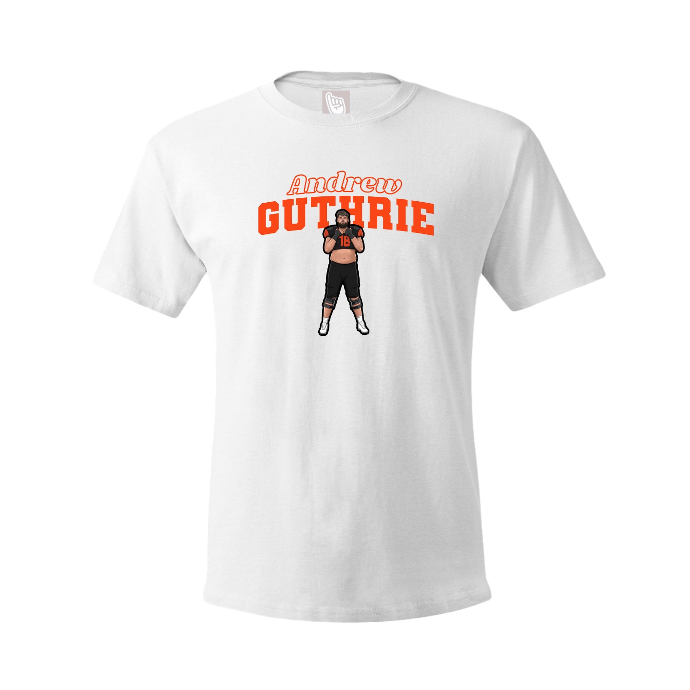Youth Tee — Name Arch in White
