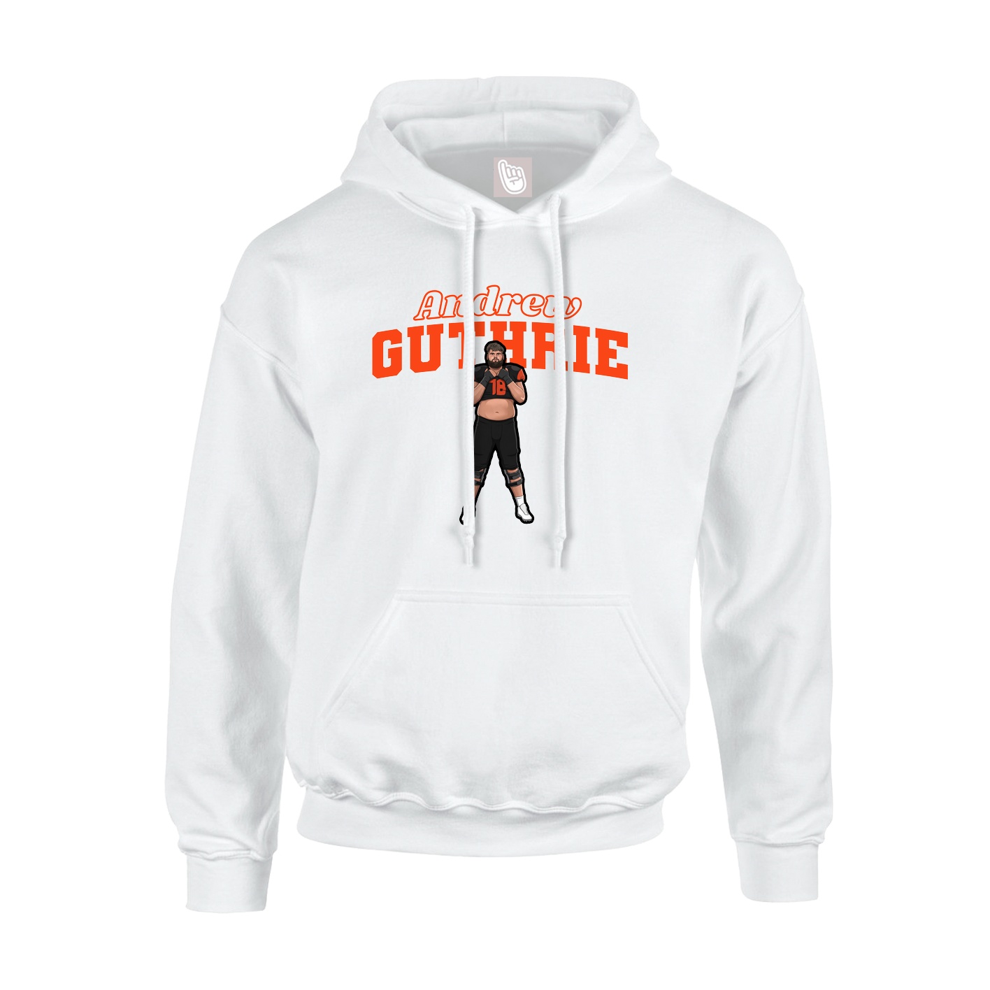 Hoodie — Name Arch in White